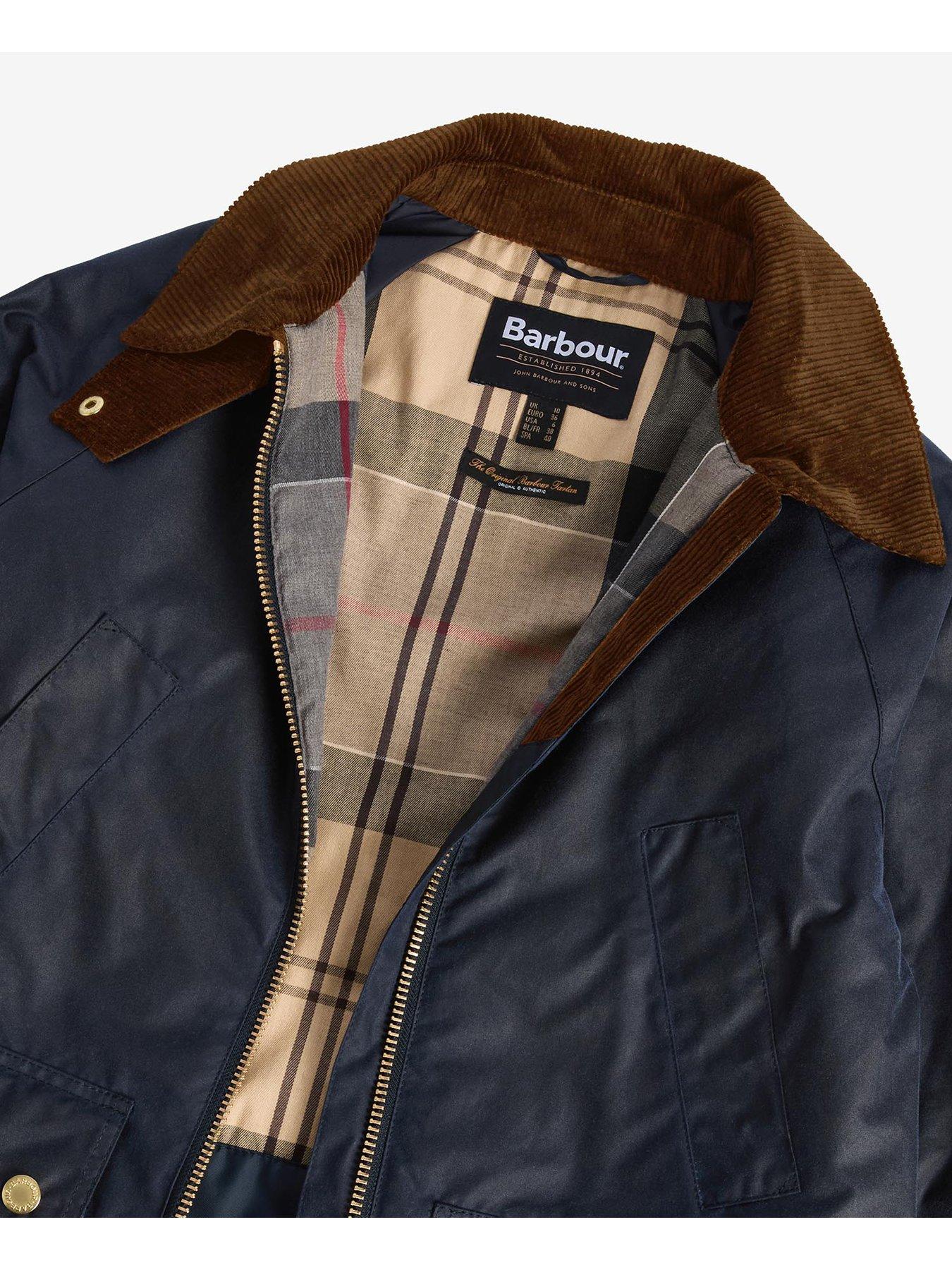 Image 6 of 6 of Barbour Esther Wax Jacket - Navy