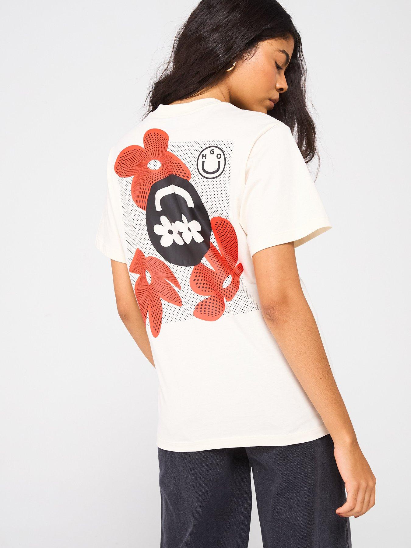 Image of HUGO Vintage Logo T-Shirt - Open White