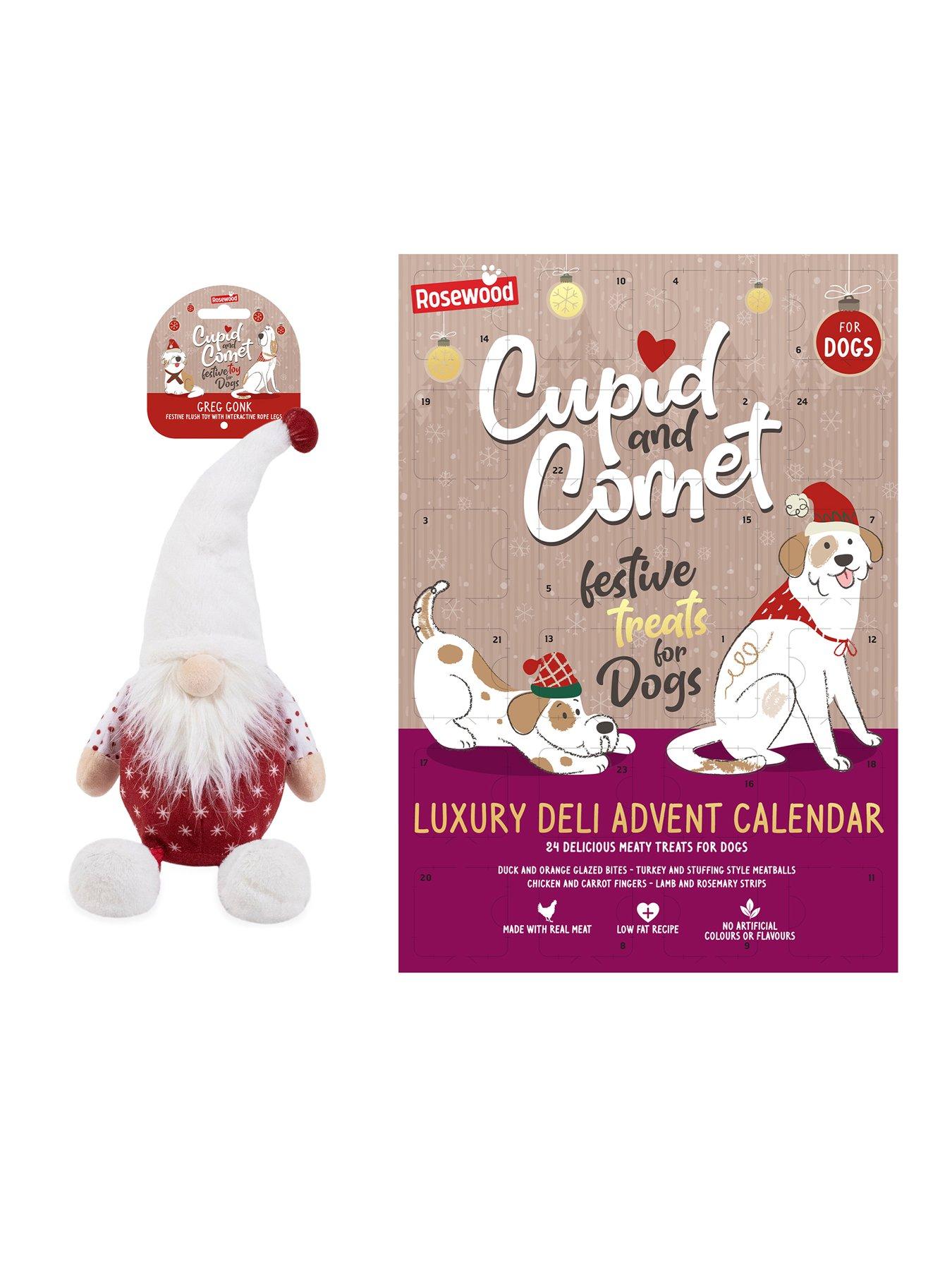 Product photograph of Rosewood Christmas Dog Luxury Deli Advent Calendar Amp Squeaky Plush Toy Bundle from very.co.uk