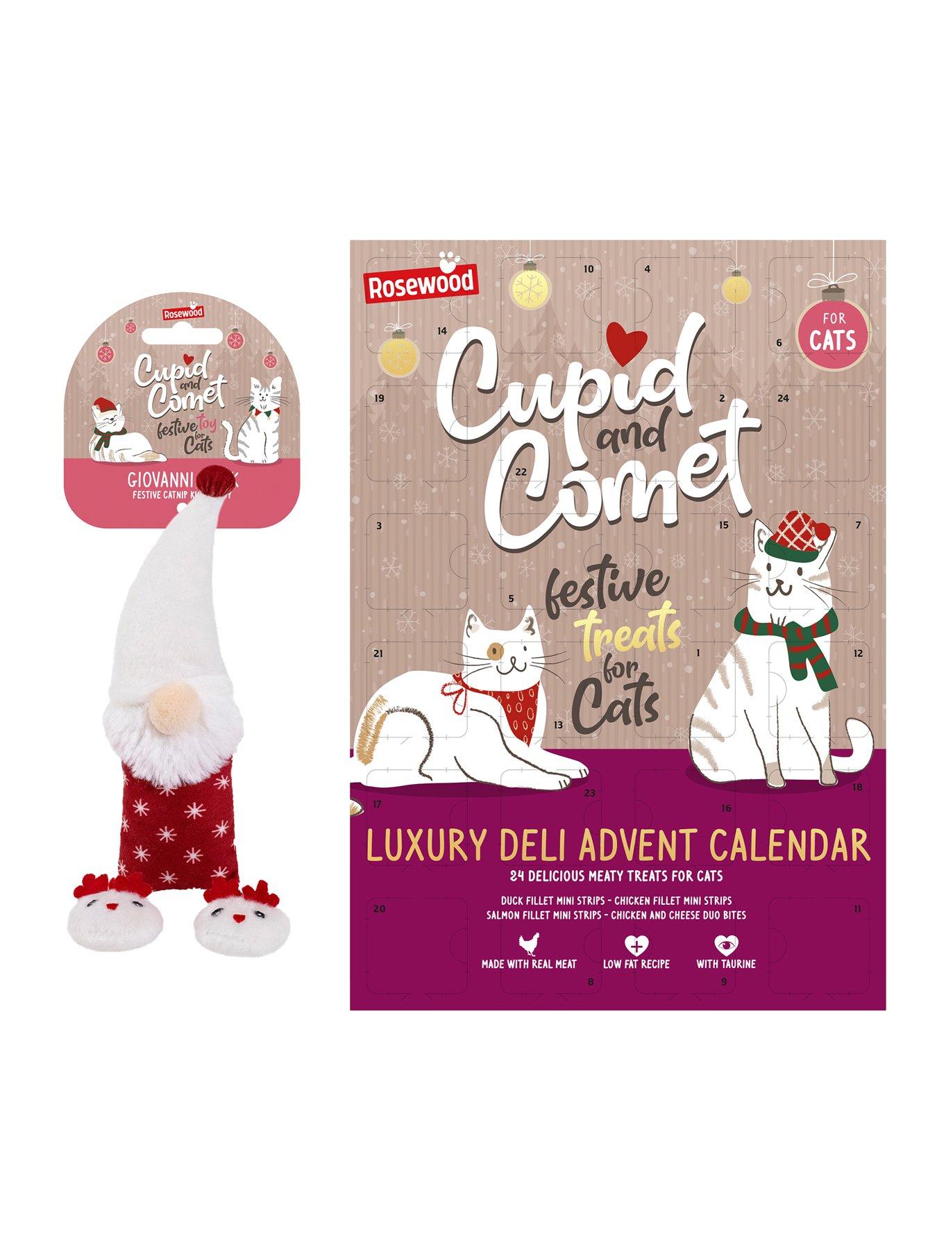 Product photograph of Rosewood Christmas Cat Luxury Deli Advent Calendar Amp Catnip Plush Toy Bundle from very.co.uk