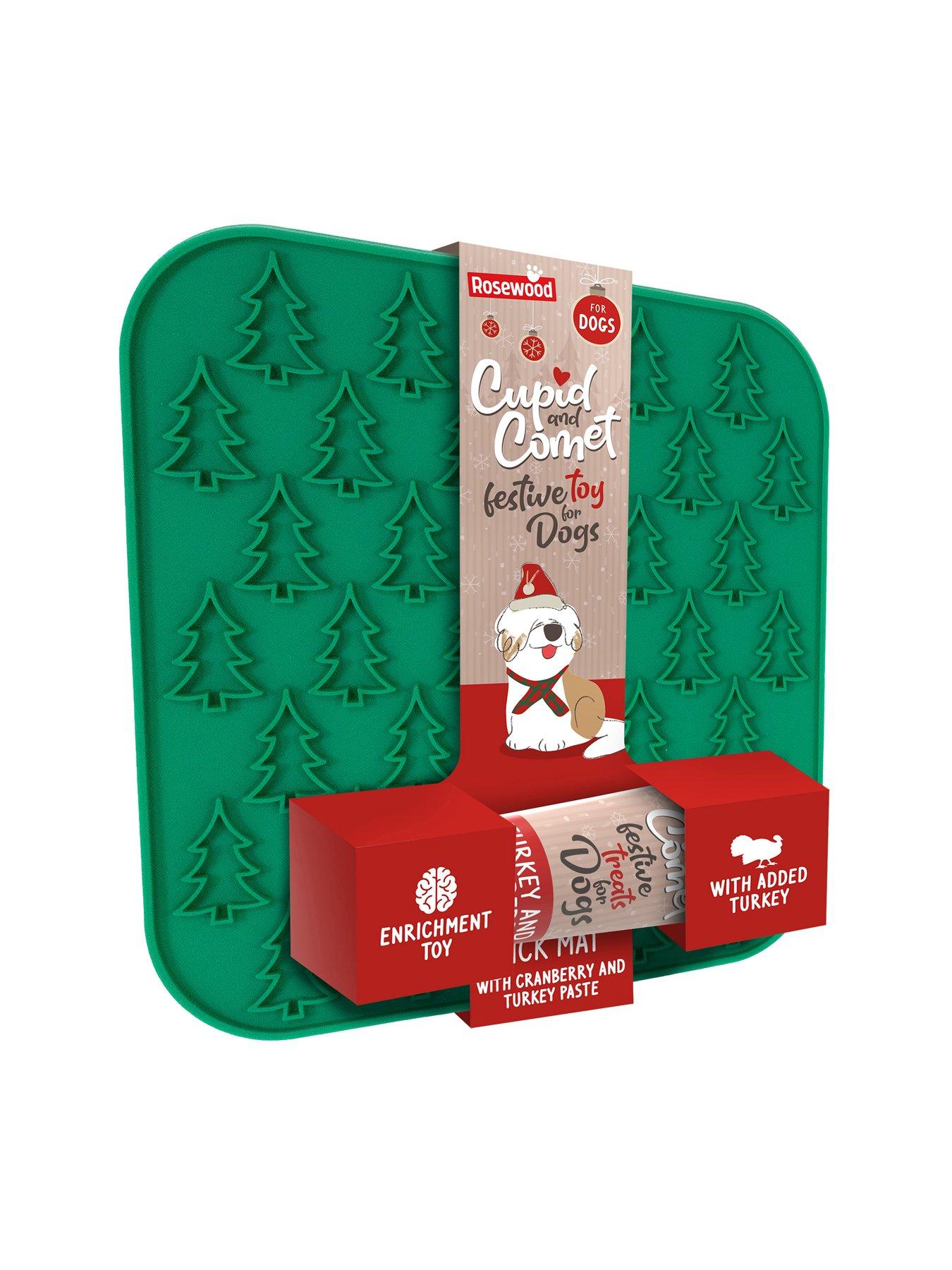 Product photograph of Rosewood Christmas Lickmat With Turkey And Cranberry Paste For Dogs - 75g from very.co.uk