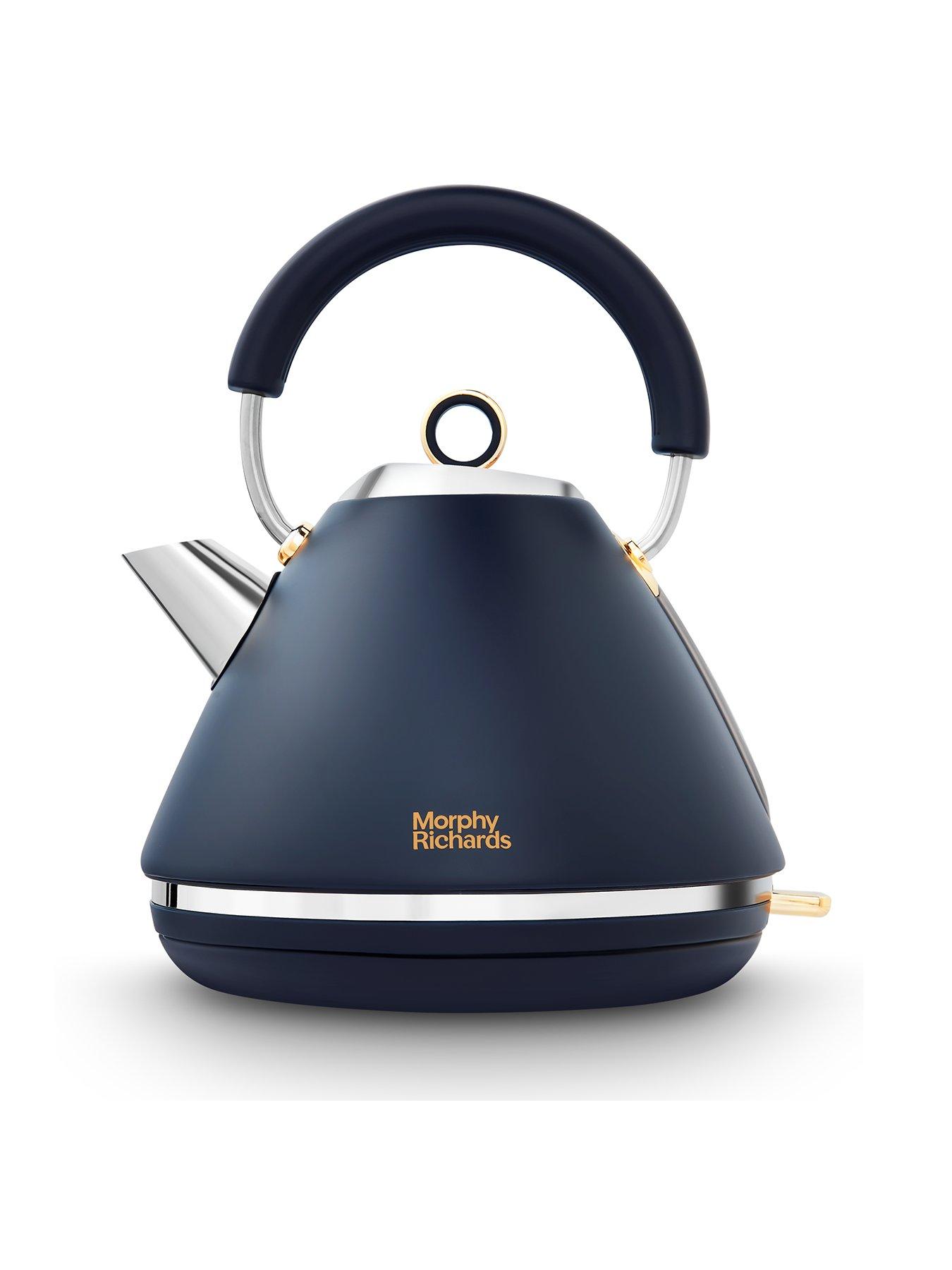Image of Morphy Richards Accents Gold Pyramid Kettle - Navy