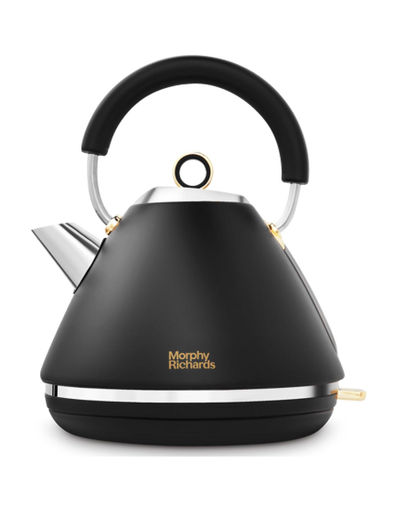 Image of Morphy Richards Accents Gold Pyramid Kettle - Black