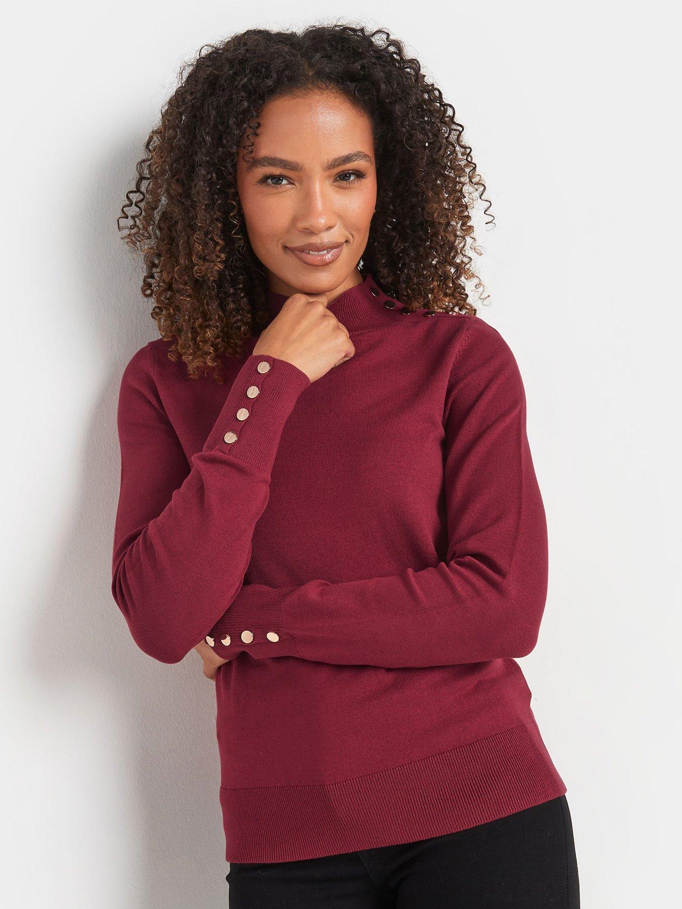 150 135 Turtle Neck Basic Jumper Red