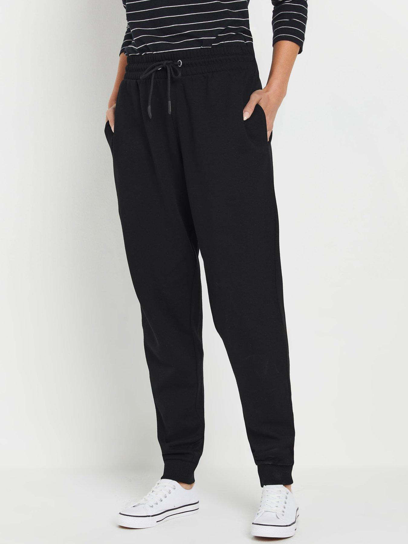 undefined Cuffed Drawstring Joggers - Black