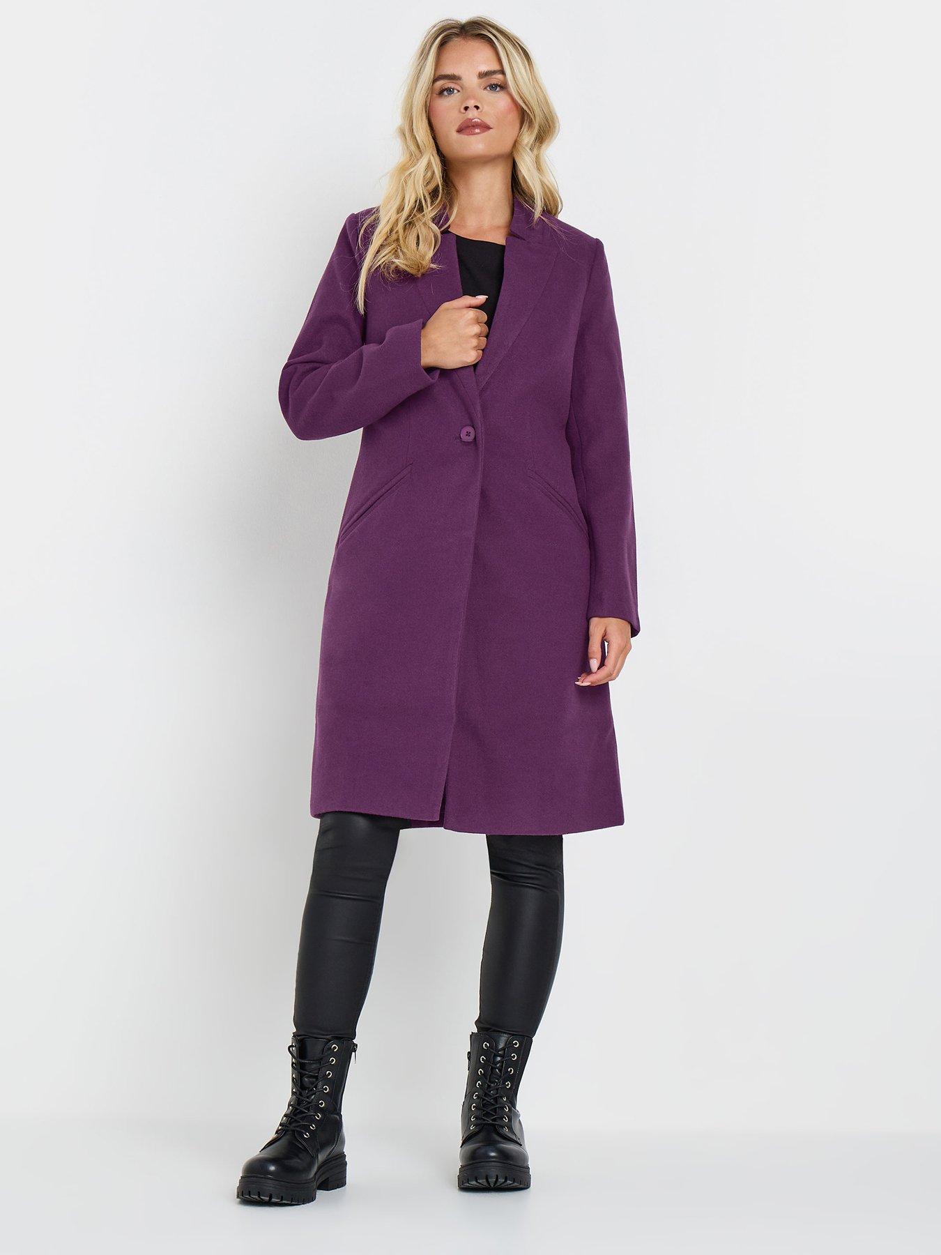 Plum colored coats best sale