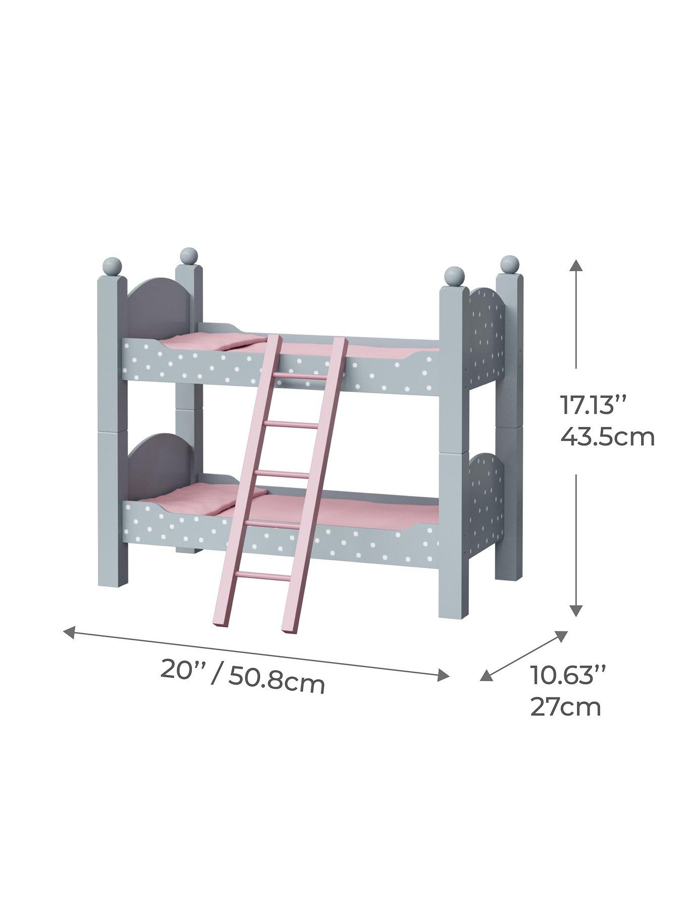 Image 6 of 7 of Teamson Kids Olivia's Little World Doll's&nbsp;Double Bunk Bed - Polka Dots