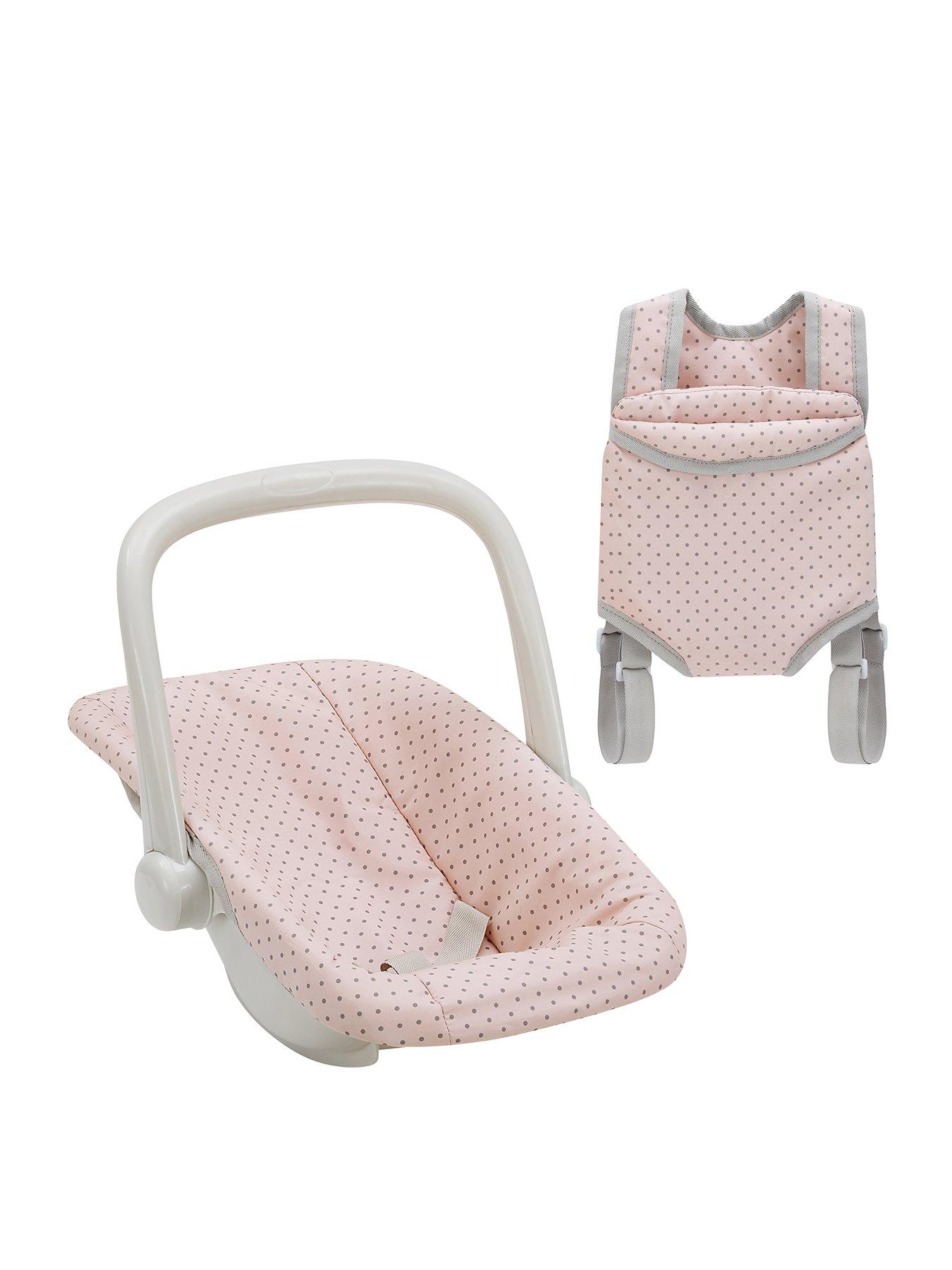 undefined Olivia's Little World Polka Dot Princess 2pc. Baby Doll Carrier and Car Seat Set