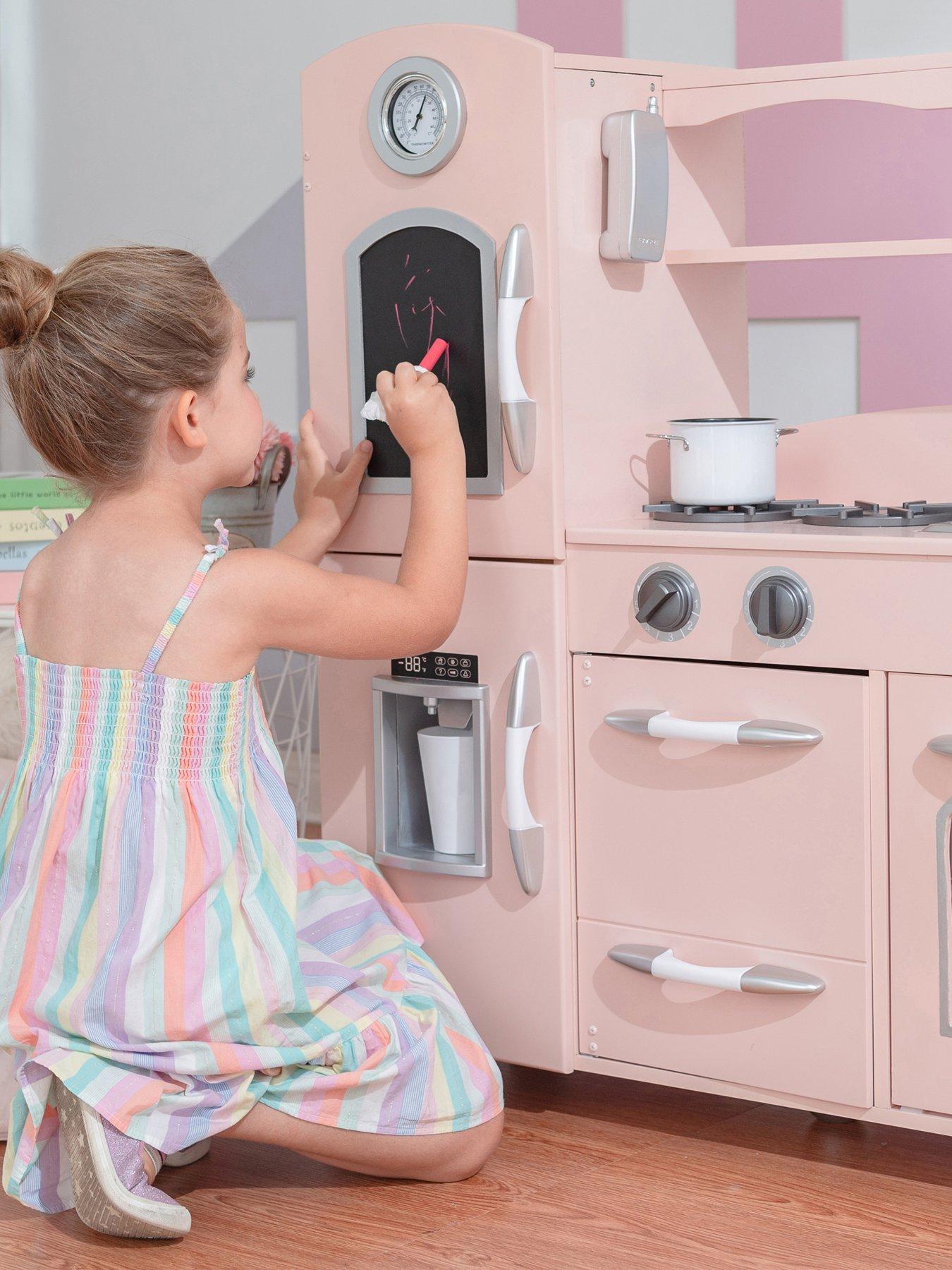 Teamson Kids Little Chef Westchester Retro Play Kitchen Pink Very