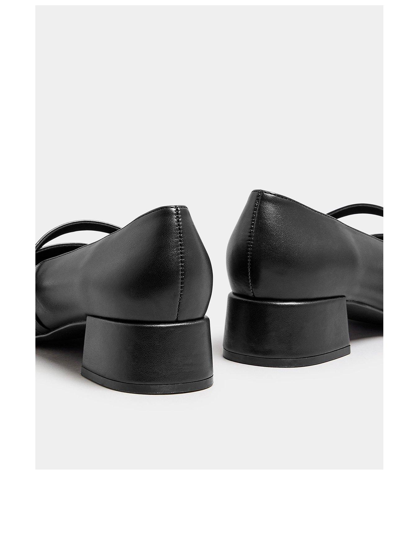 Yours Extra Wide Fit PU Block Heel Mary Jane Shoes Black Very