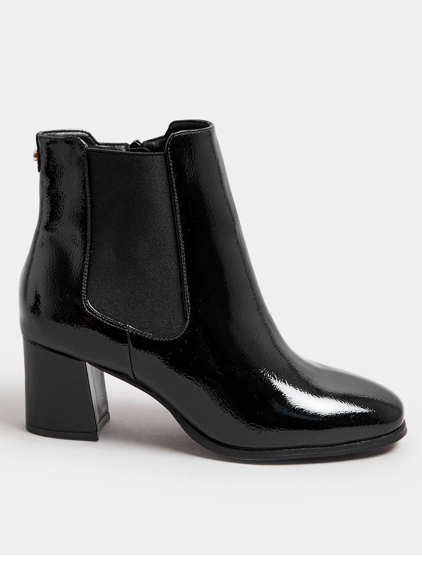 Yours Extra Wide Fit Patent Block Chelsea Boot - Very Boot New In 30th October 2024