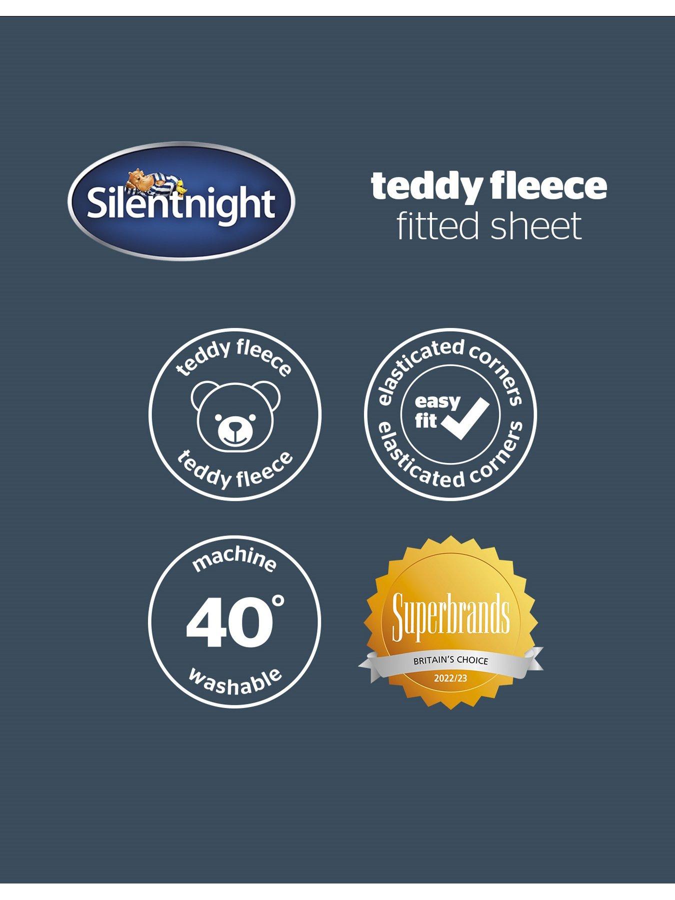 Image 6 of 6 of Silentnight Teddy Bear Fleece Fitted Sheet- Single