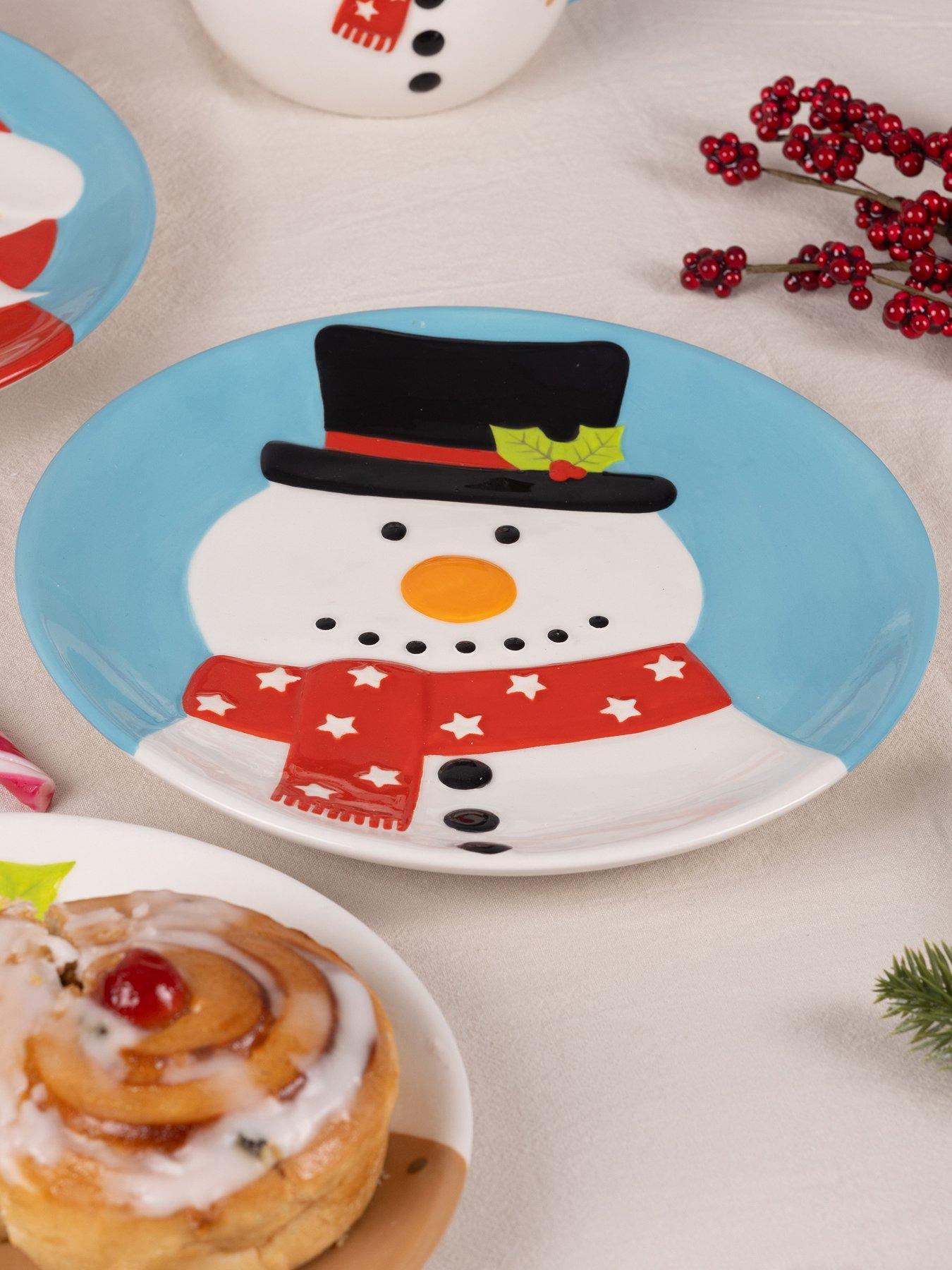 Product photograph of Price Kensington Snowman Plate from very.co.uk