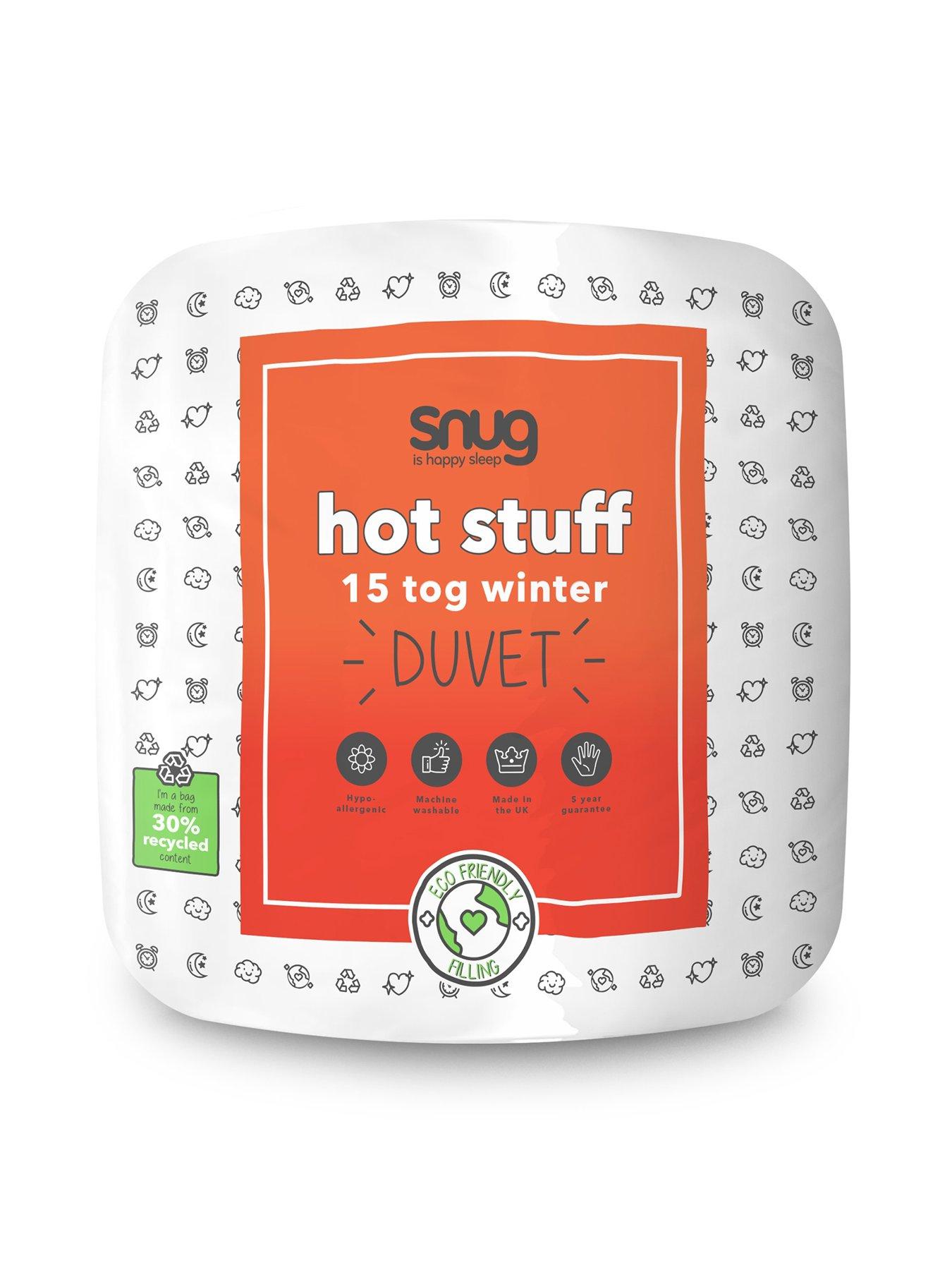 Product photograph of Snug Hot Stuff Duvet - 15 Tog - King - White from very.co.uk