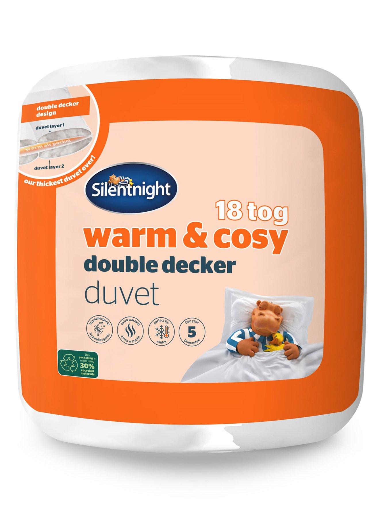 Product photograph of Silentnight Warm And Cosy Duvet - 18 Tog - Single - White from very.co.uk