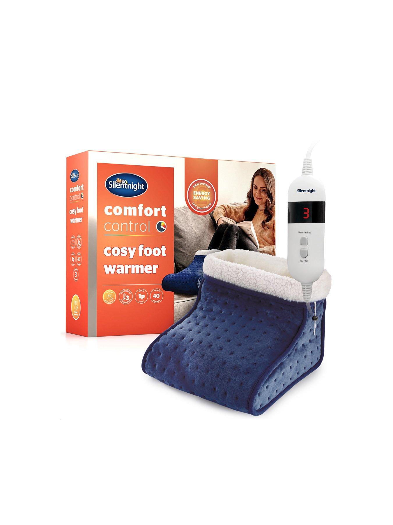 Product photograph of Silentnight Comfort Control Cosy Foot Warmer - Navy from very.co.uk