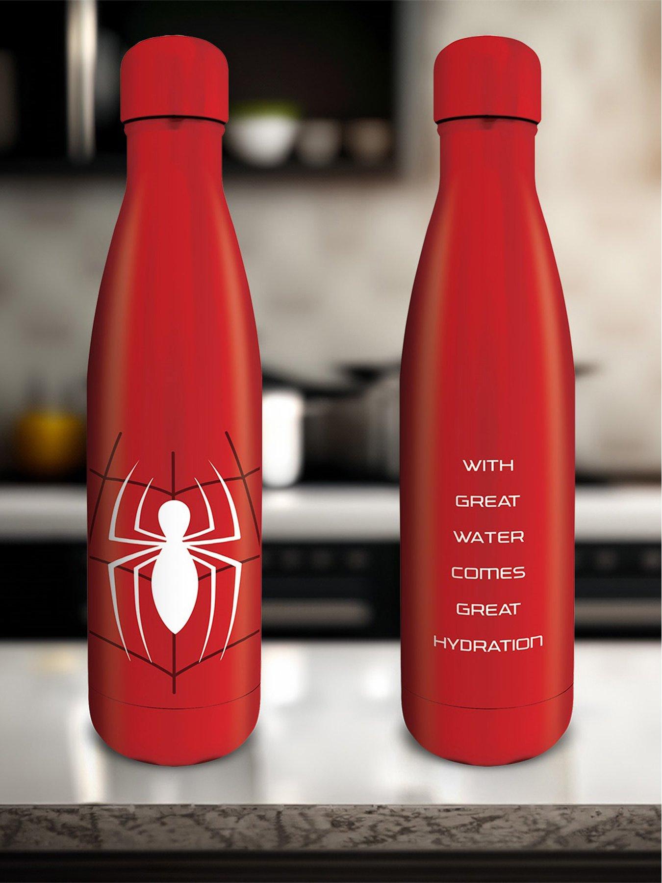 Product photograph of Spiderman Metal Drinks Bottle from very.co.uk