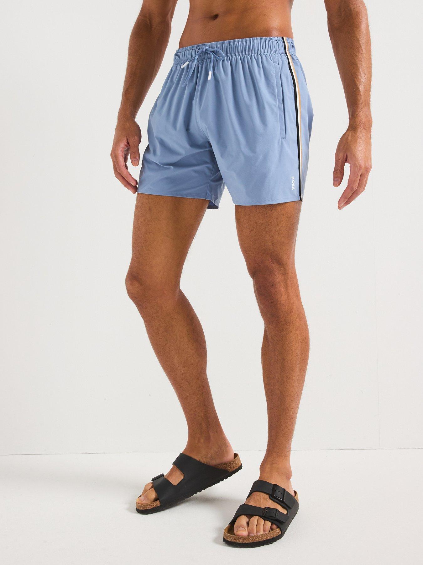 undefined Iconic Midi Length Swimshorts - Blue