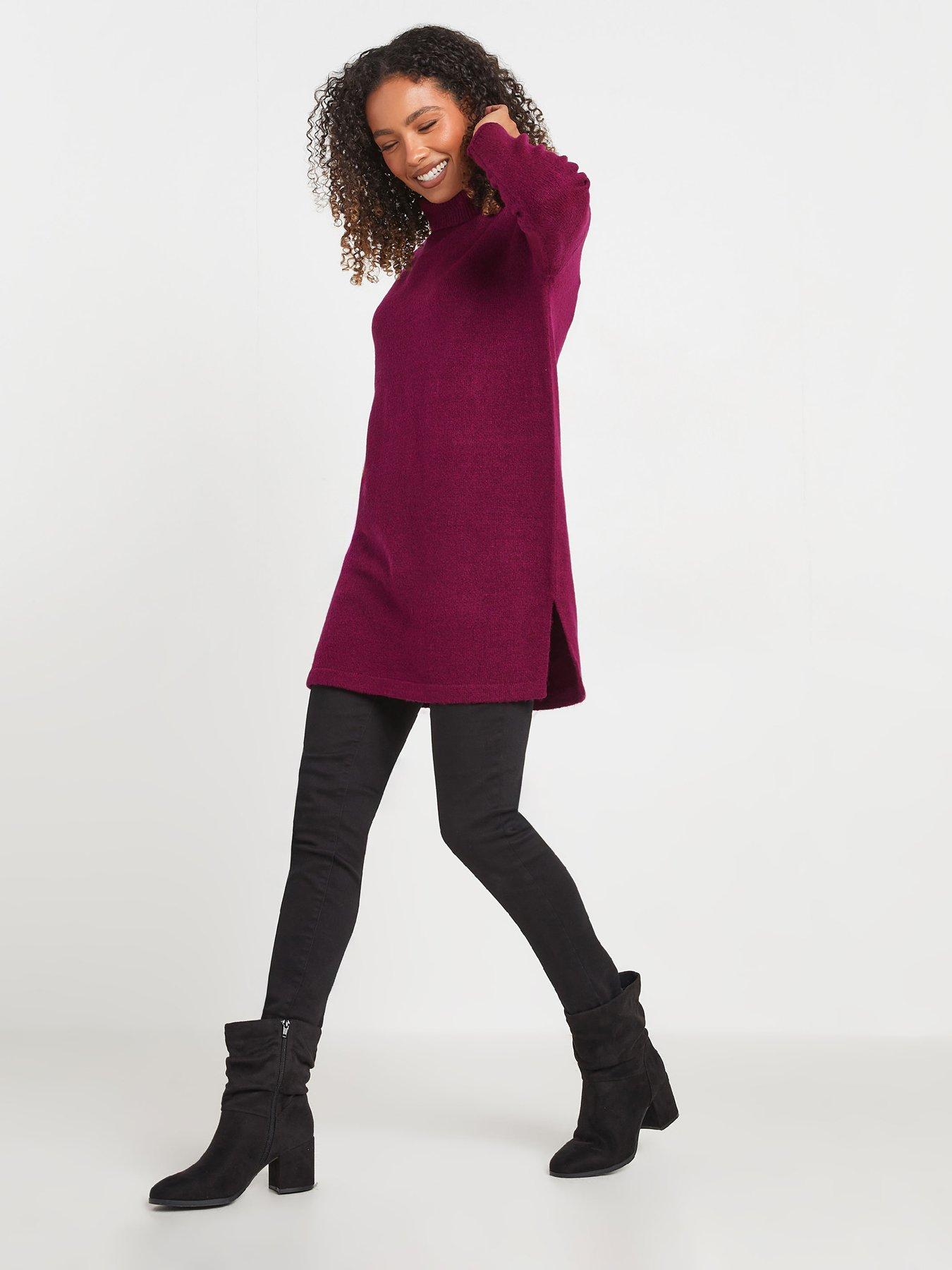 Roll neck tunic jumper store