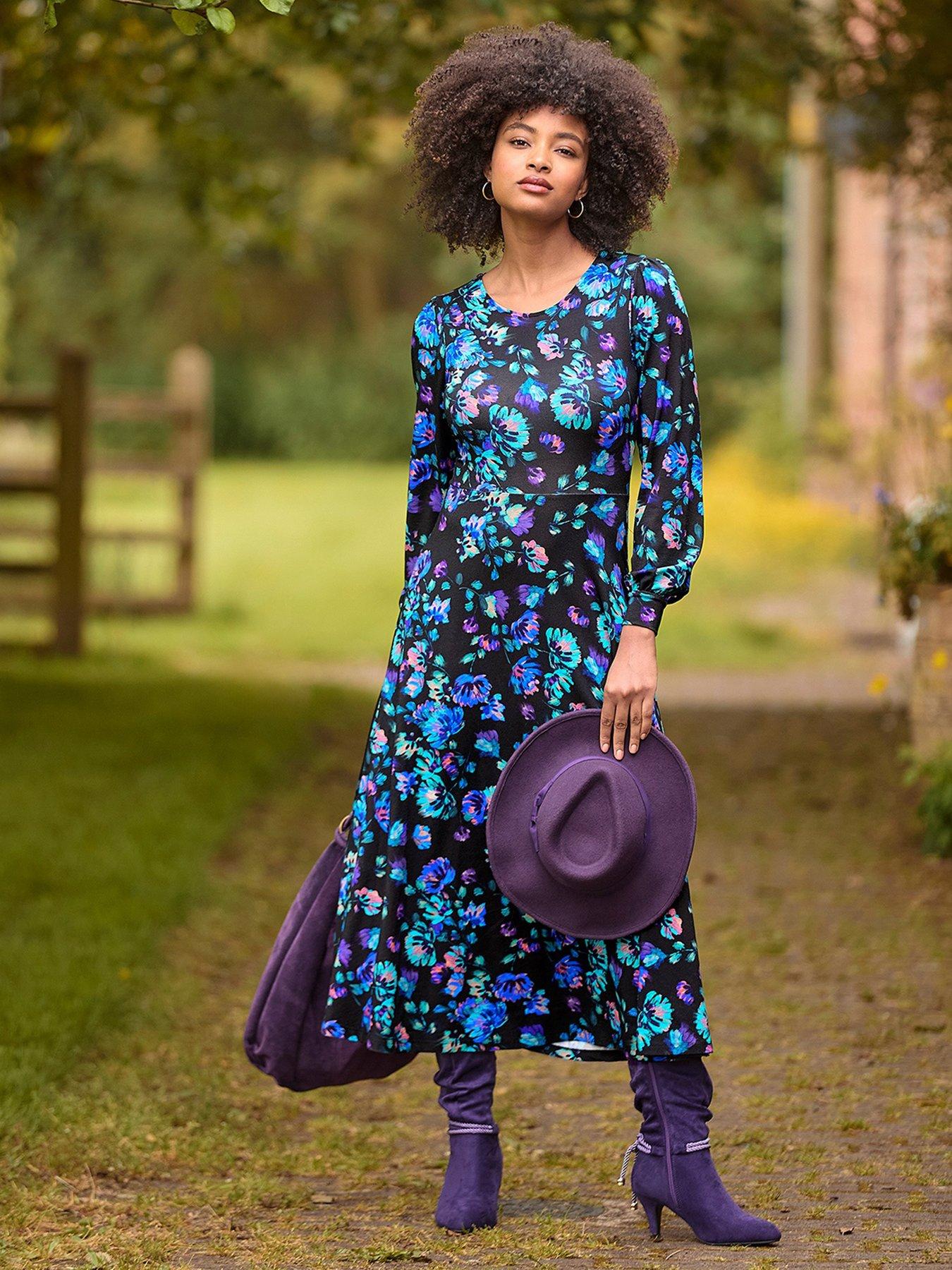 undefined Melissa Jersey Dress -blue