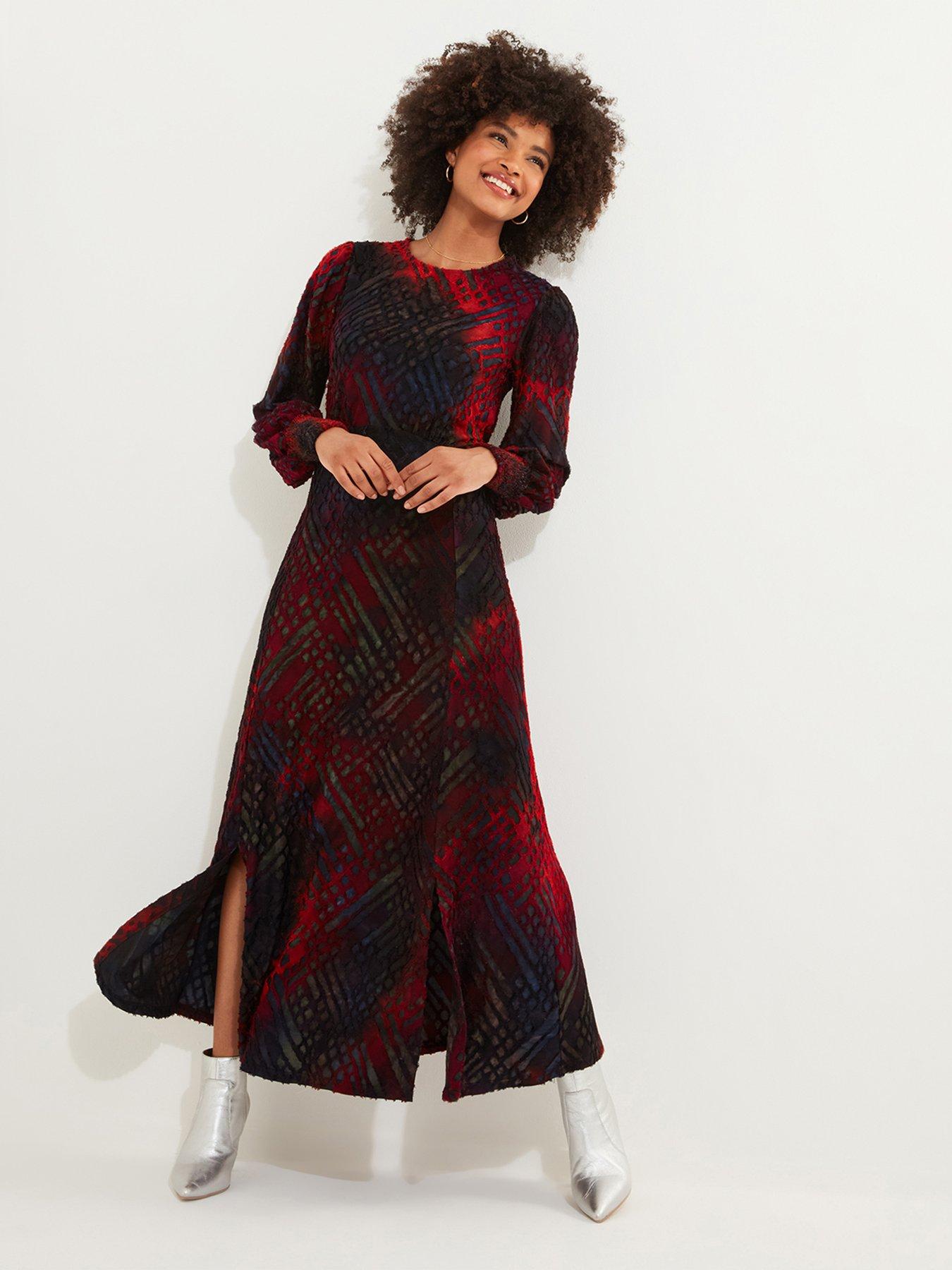 Image 3 of 6 of Joe Browns Rita Striking Devore Dress - Black