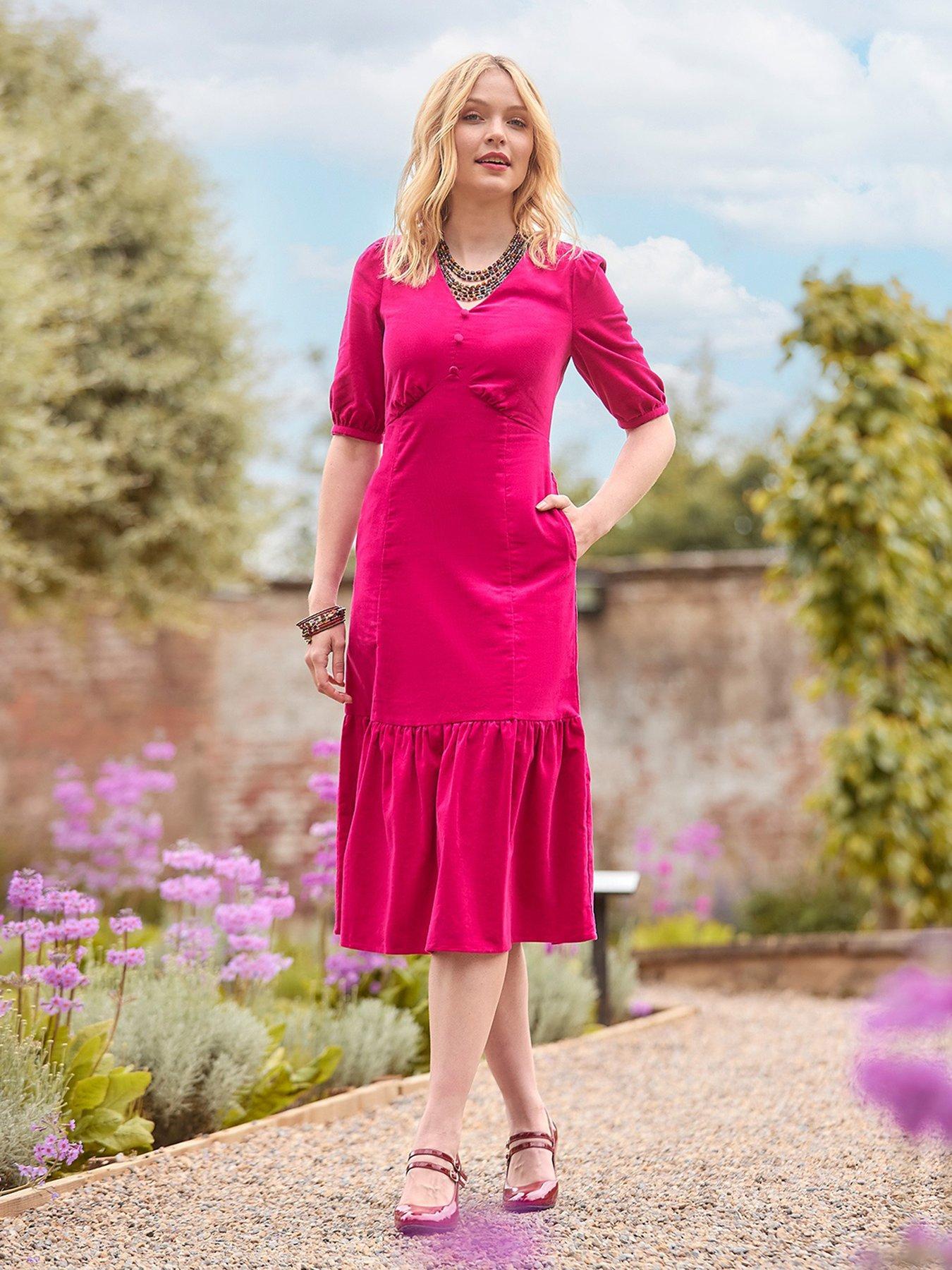 undefined Curiously Cord Dress -pink