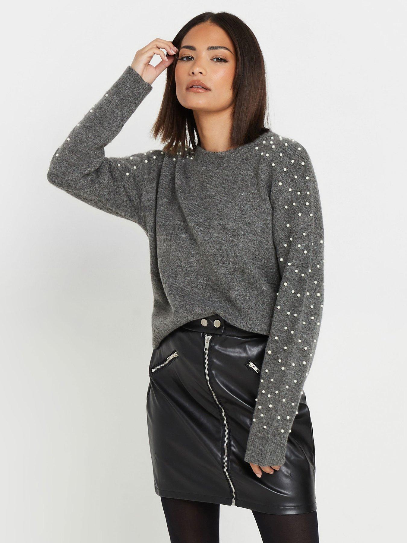 undefined Petite Pearl Jumper - Grey