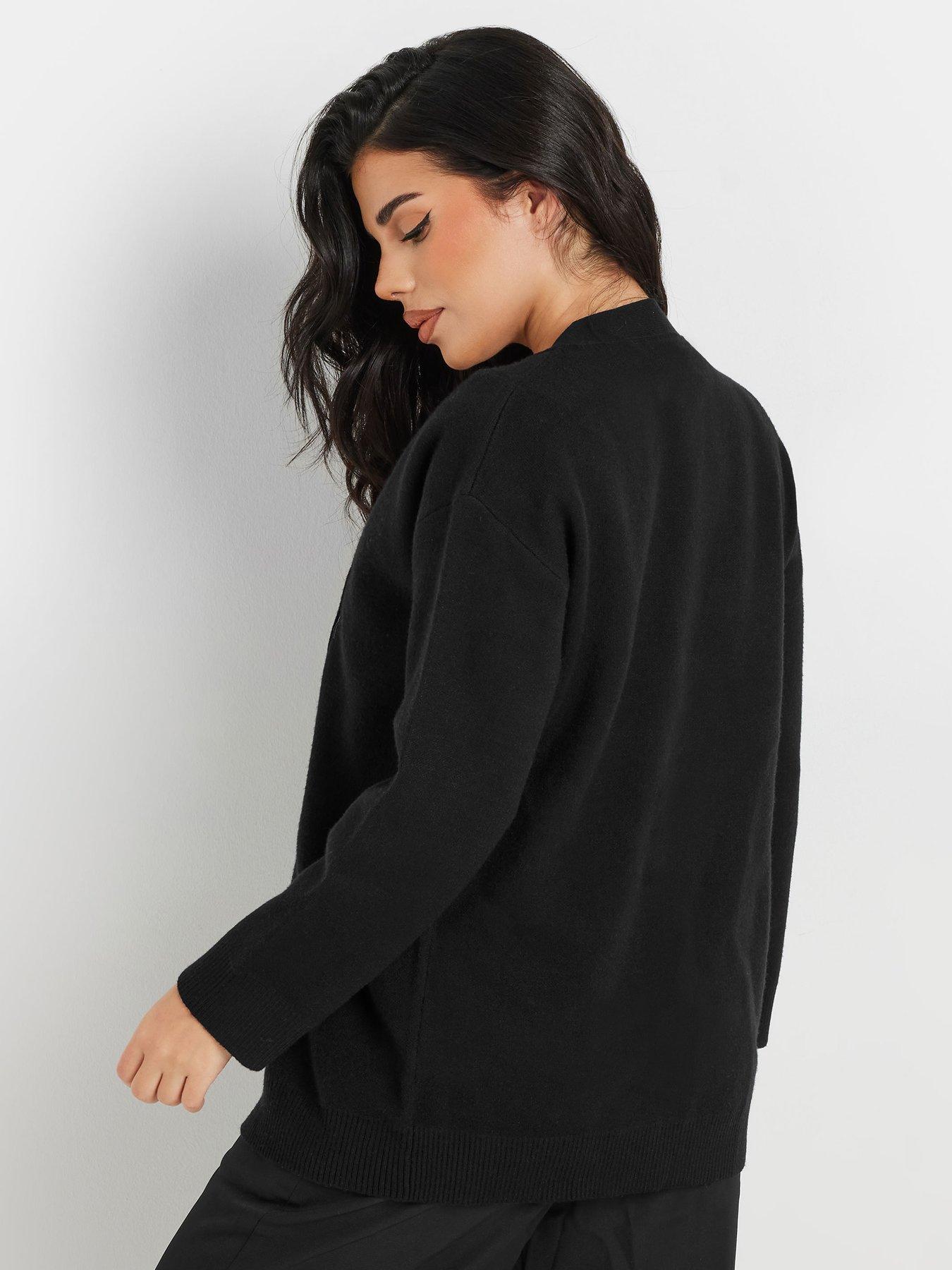 Image 2 of 4 of PixieGirl Petite Boyfriend Cardigan - Black