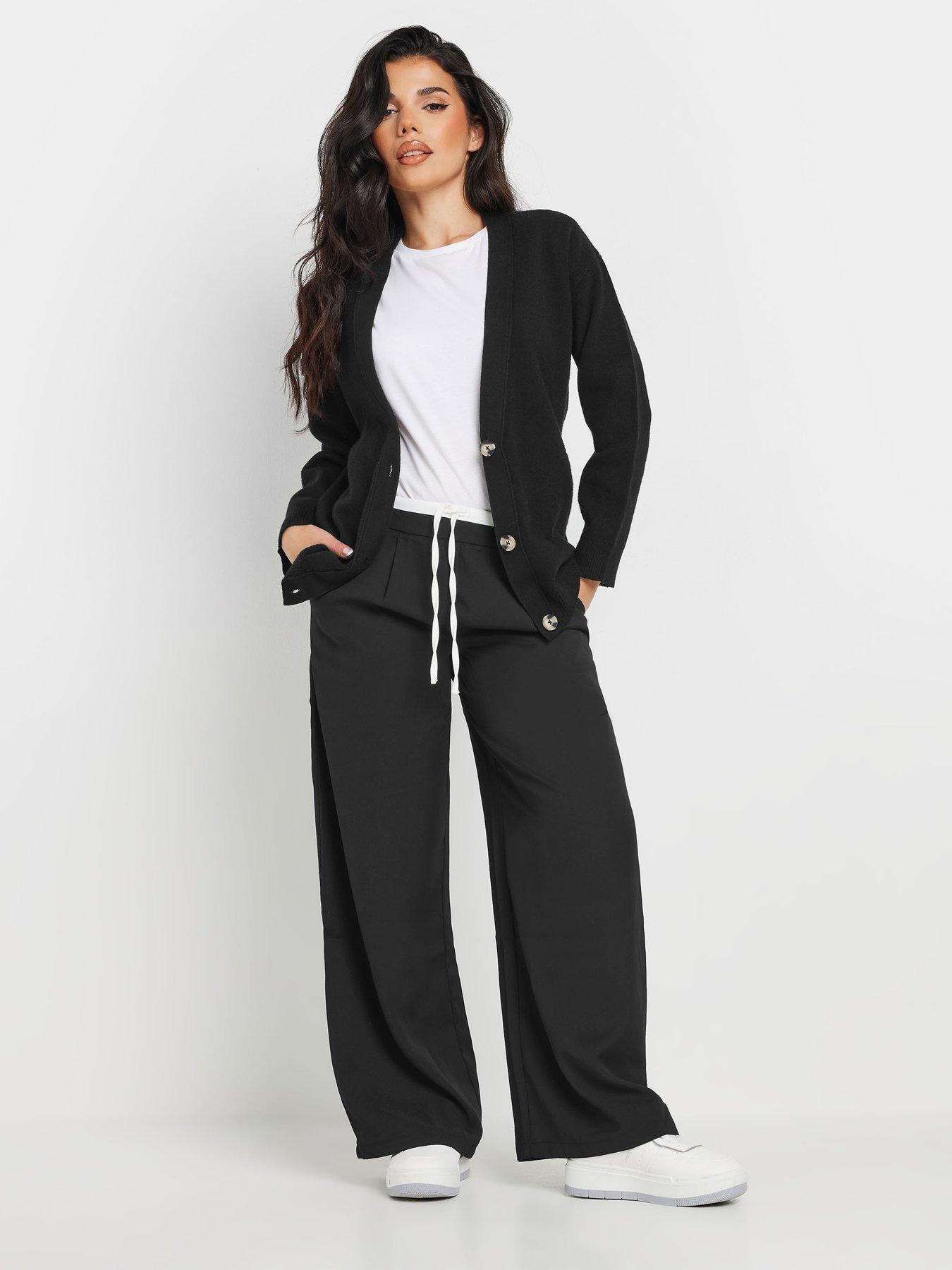 Image 3 of 4 of PixieGirl Petite Boyfriend Cardigan - Black