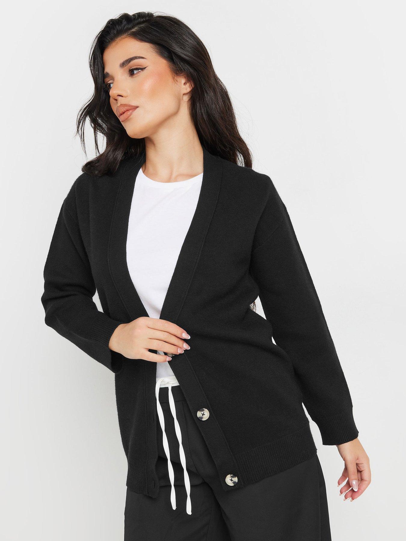 Image 4 of 4 of PixieGirl Petite Boyfriend Cardigan - Black