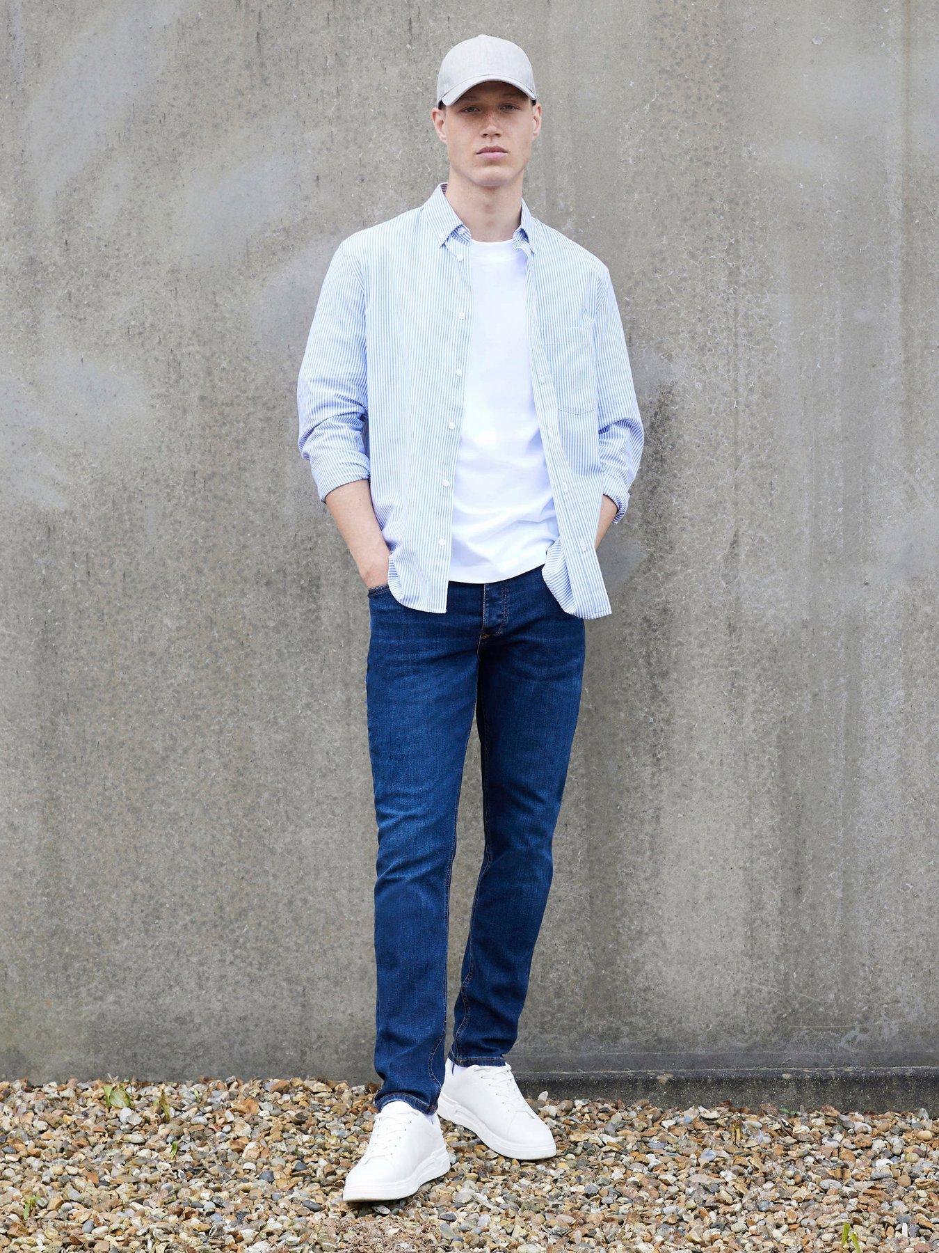River Island New Slim Rally Jeans - Dark Blue