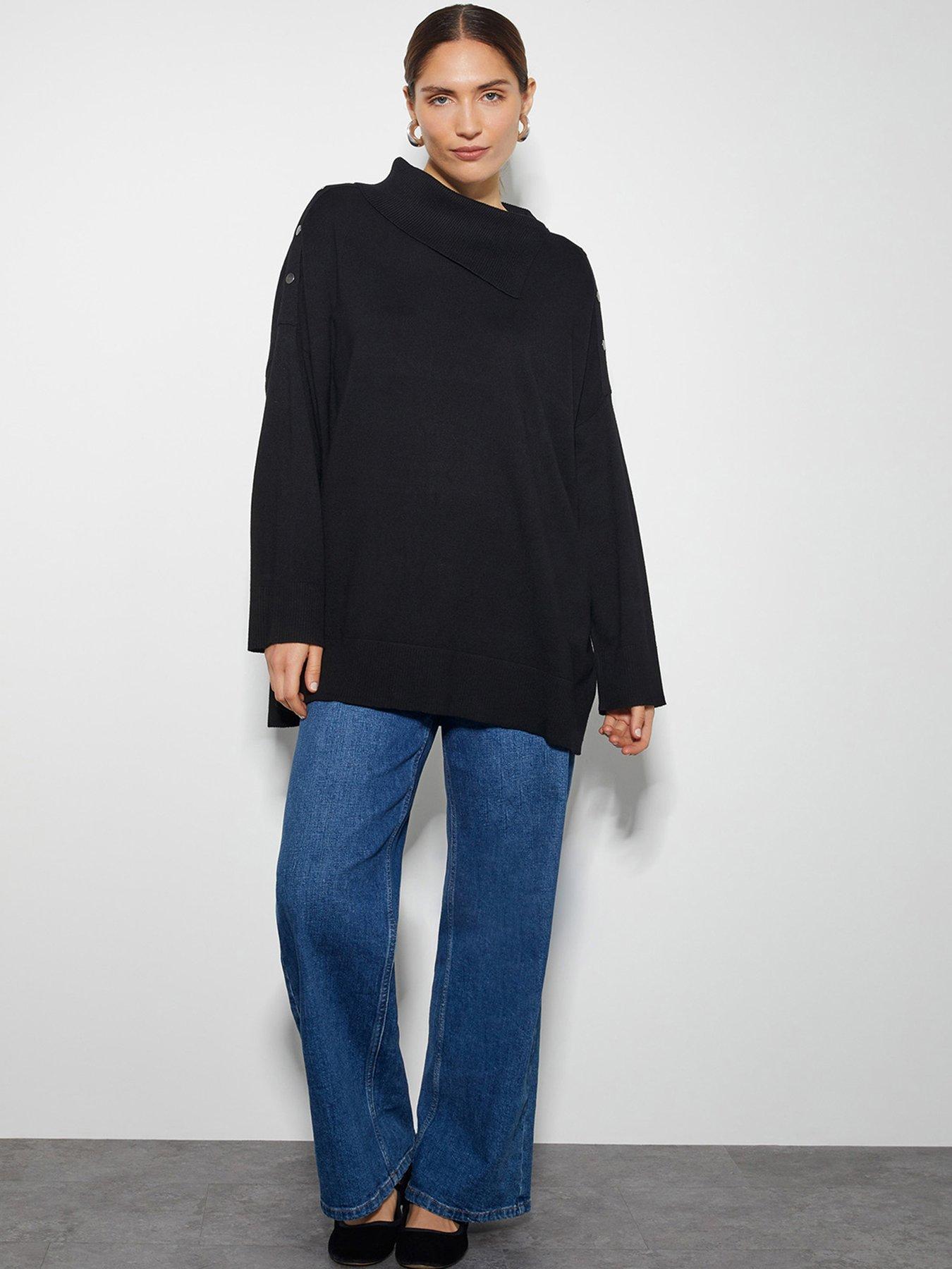 Image 3 of 5 of Monsoon Beth Button Jumper - Black
