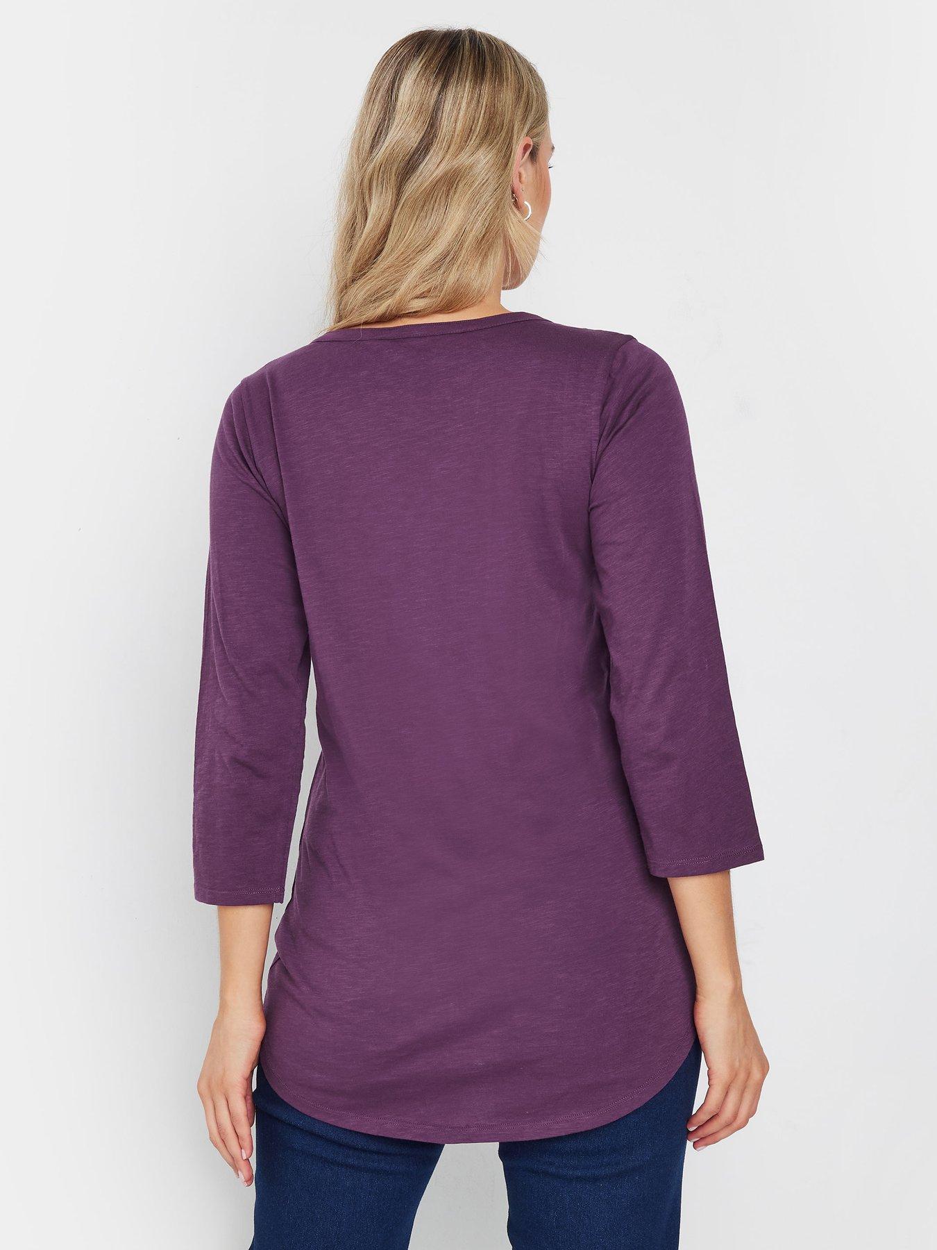 Image 2 of 4 of Long Tall Sally 2 Pack 3/4 Sleeve Pintuck Top - Multi