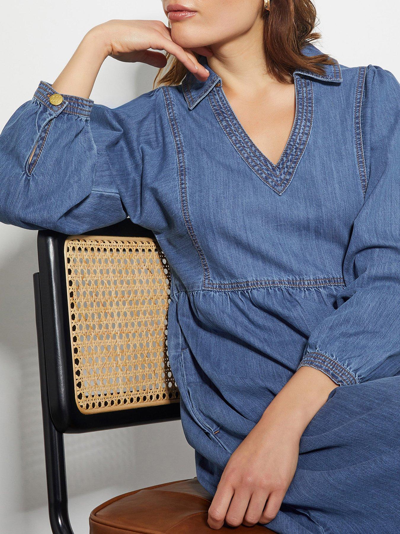 monsoon lulu denim dress Monsoon Lulu Daisy Dress - Denim