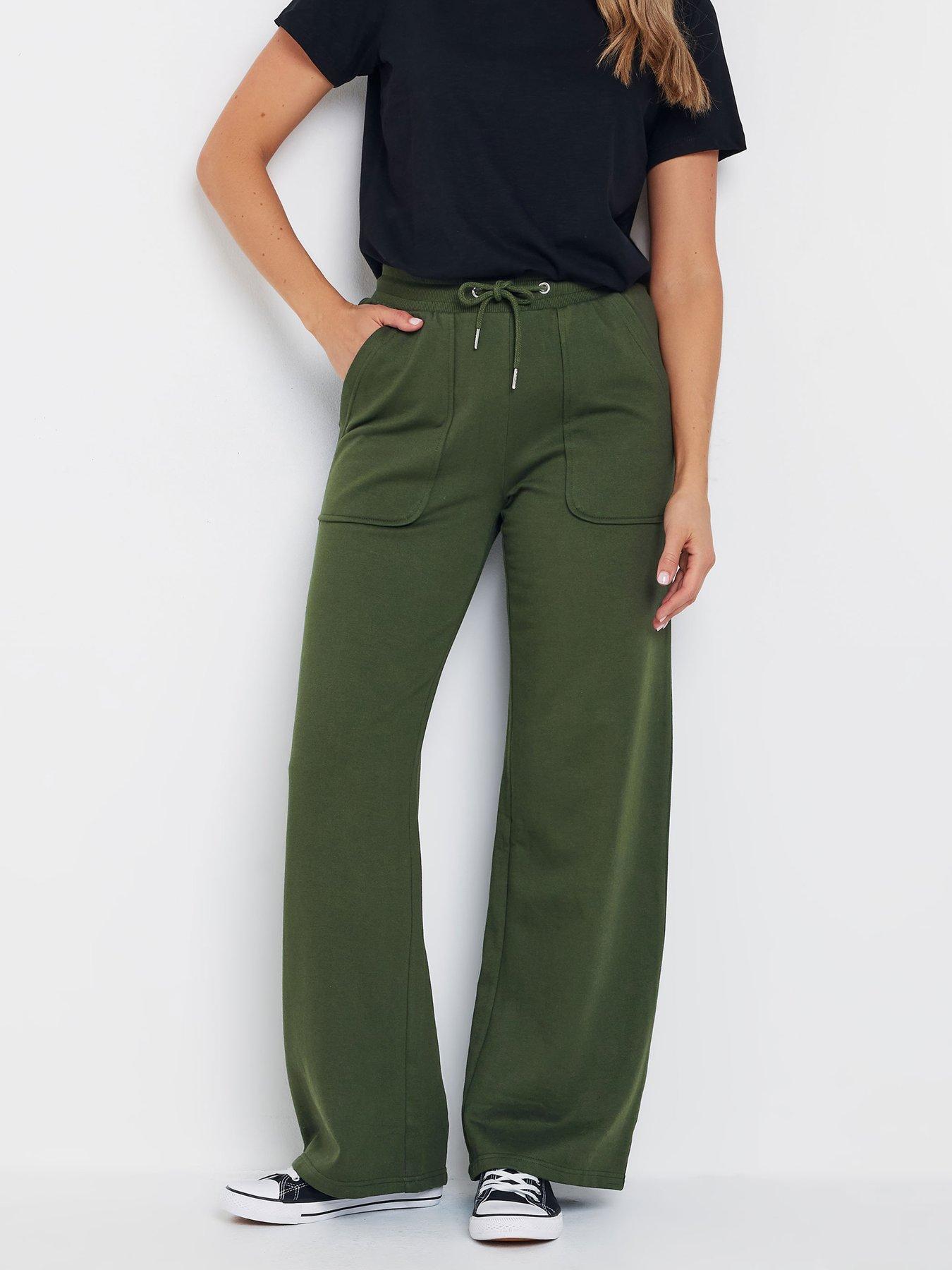undefined Tall Patch Pocket Wide Leg Jogger 34" - Green