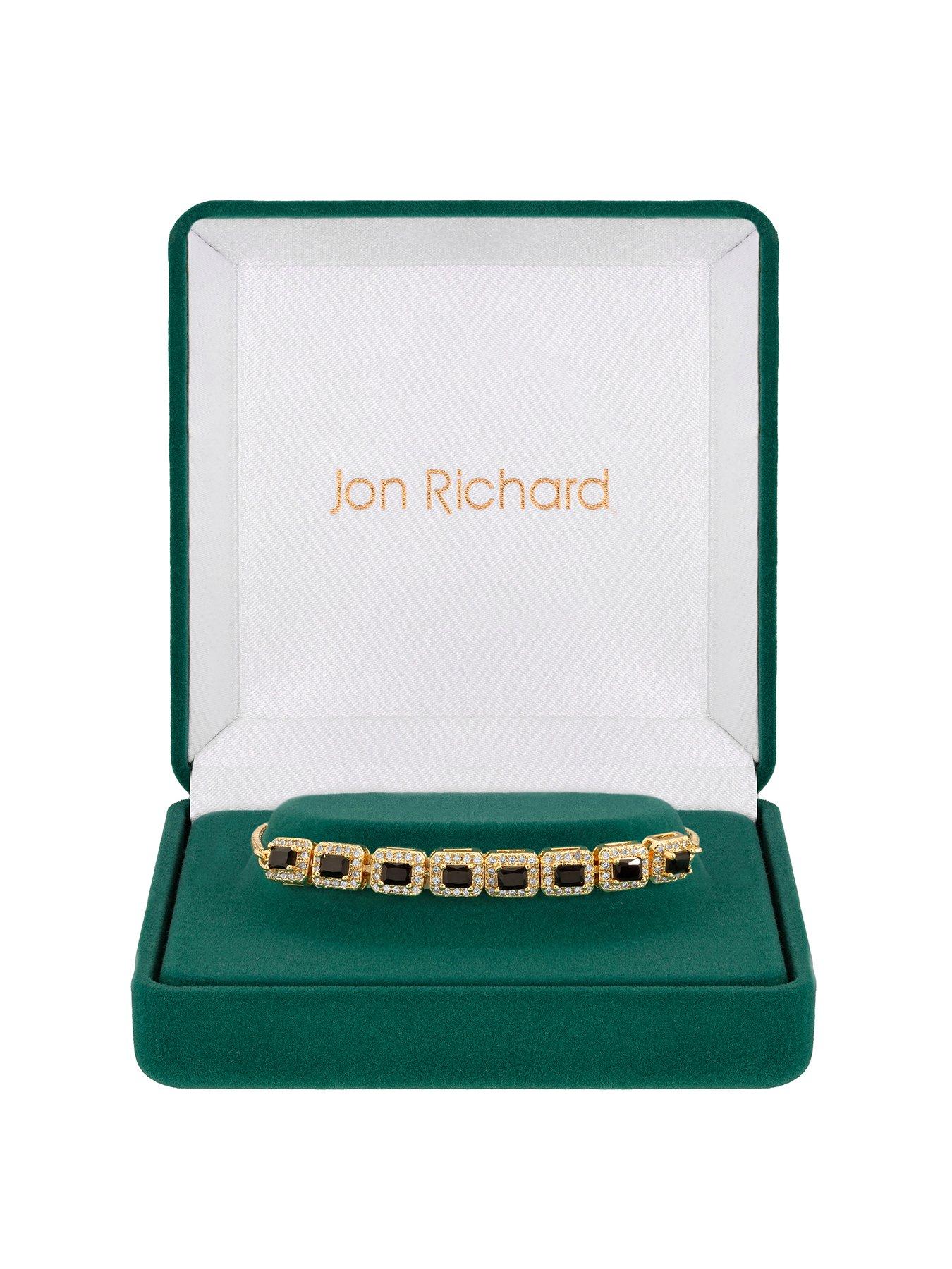 Product photograph of Jon Richard Gold Plated Jet Perfume Bottle Toggle Bracelet - Gift Boxed from very.co.uk