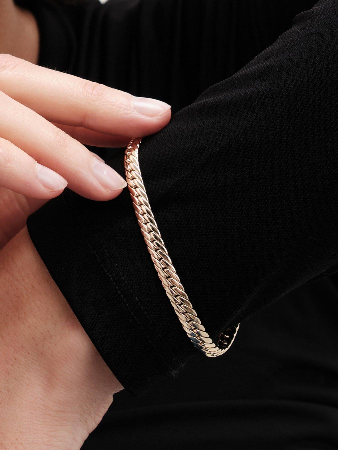 Image 2 of 4 of Jon Richard Gold Plated Herringbone Chain Bracelet