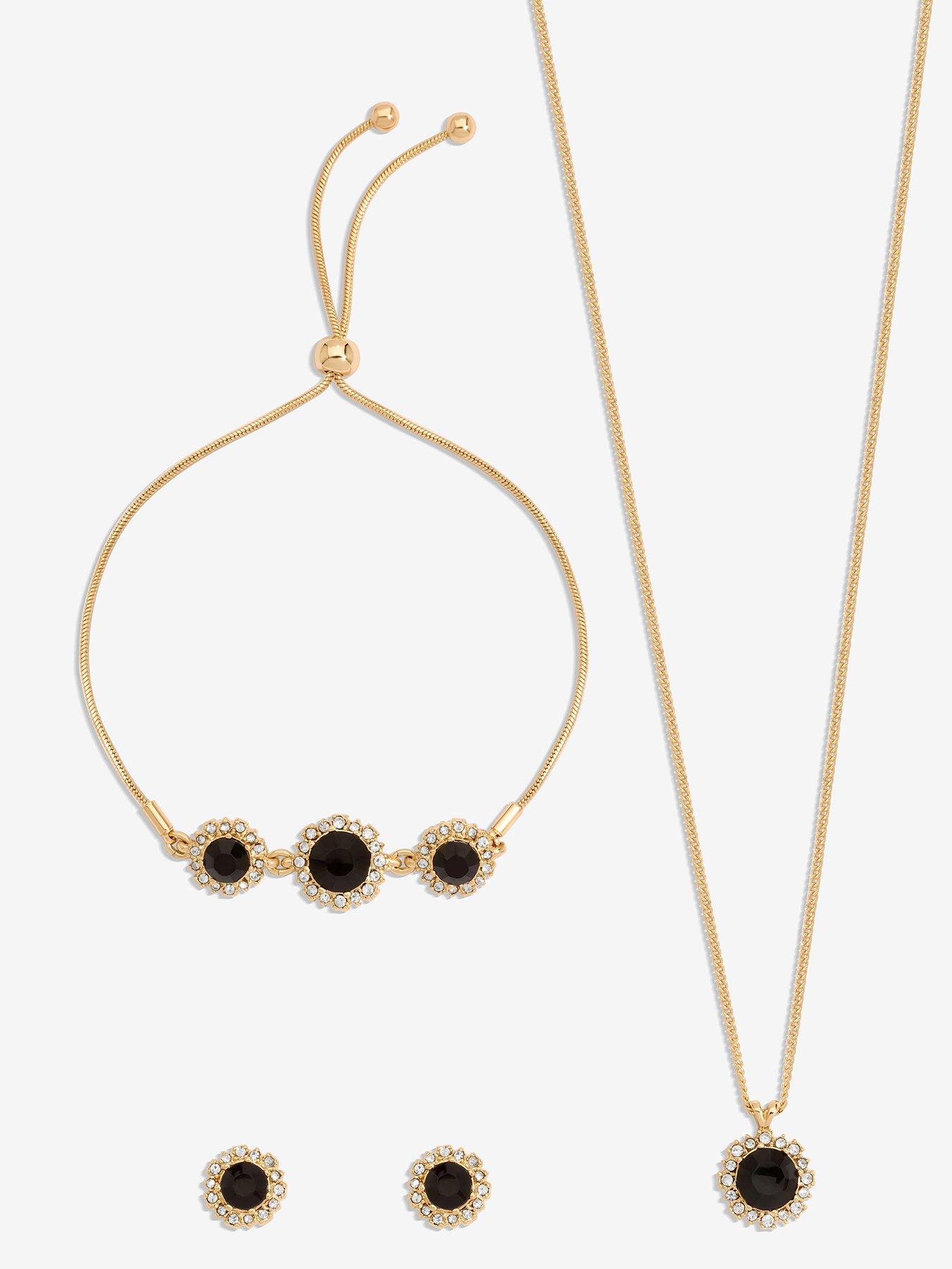Image 2 of 5 of Jon Richard Rhodium Plated Cubic Zirconia Pendant Set  - Gift Box