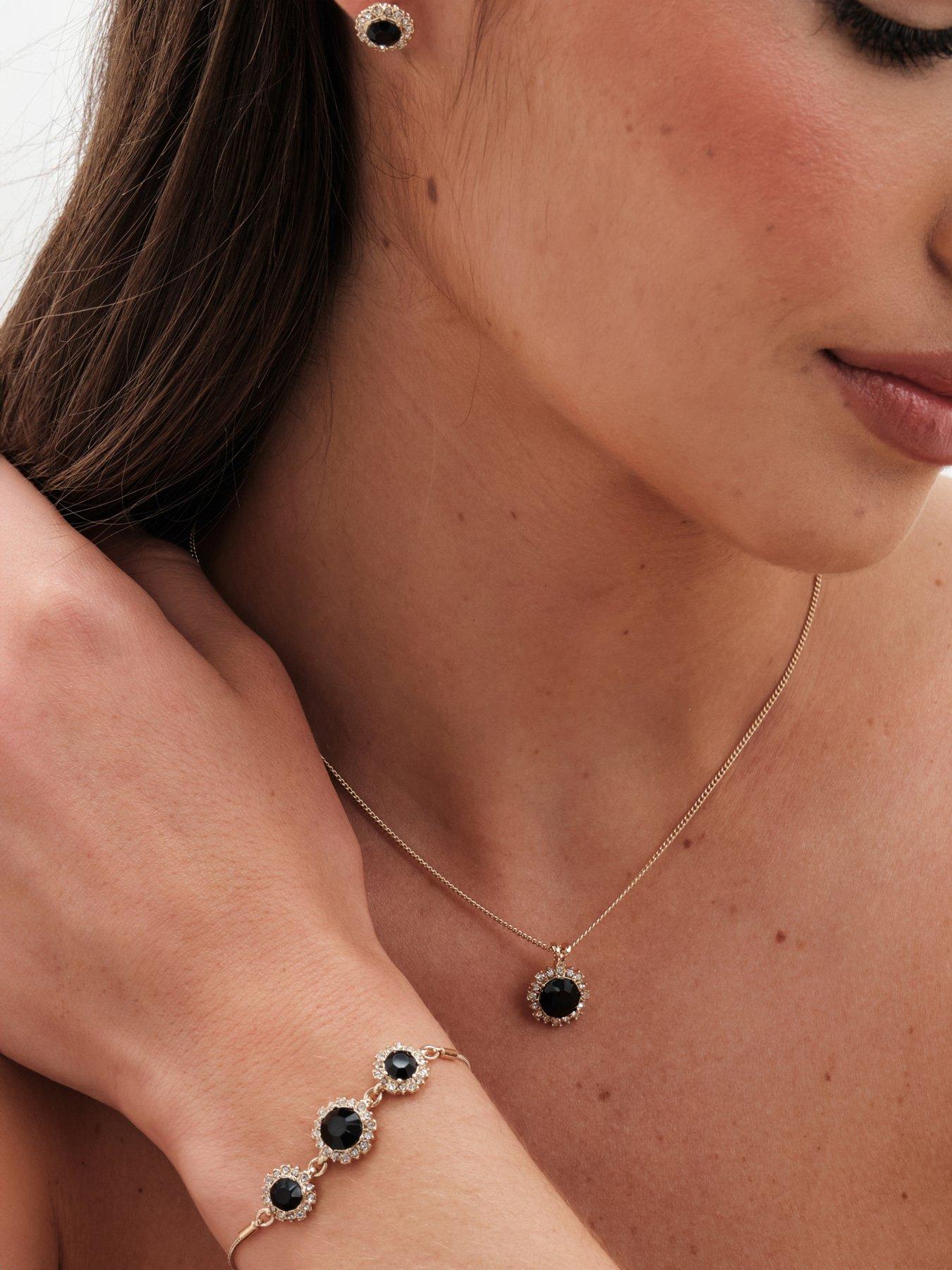 Image 3 of 5 of Jon Richard Rhodium Plated Cubic Zirconia Pendant Set  - Gift Box
