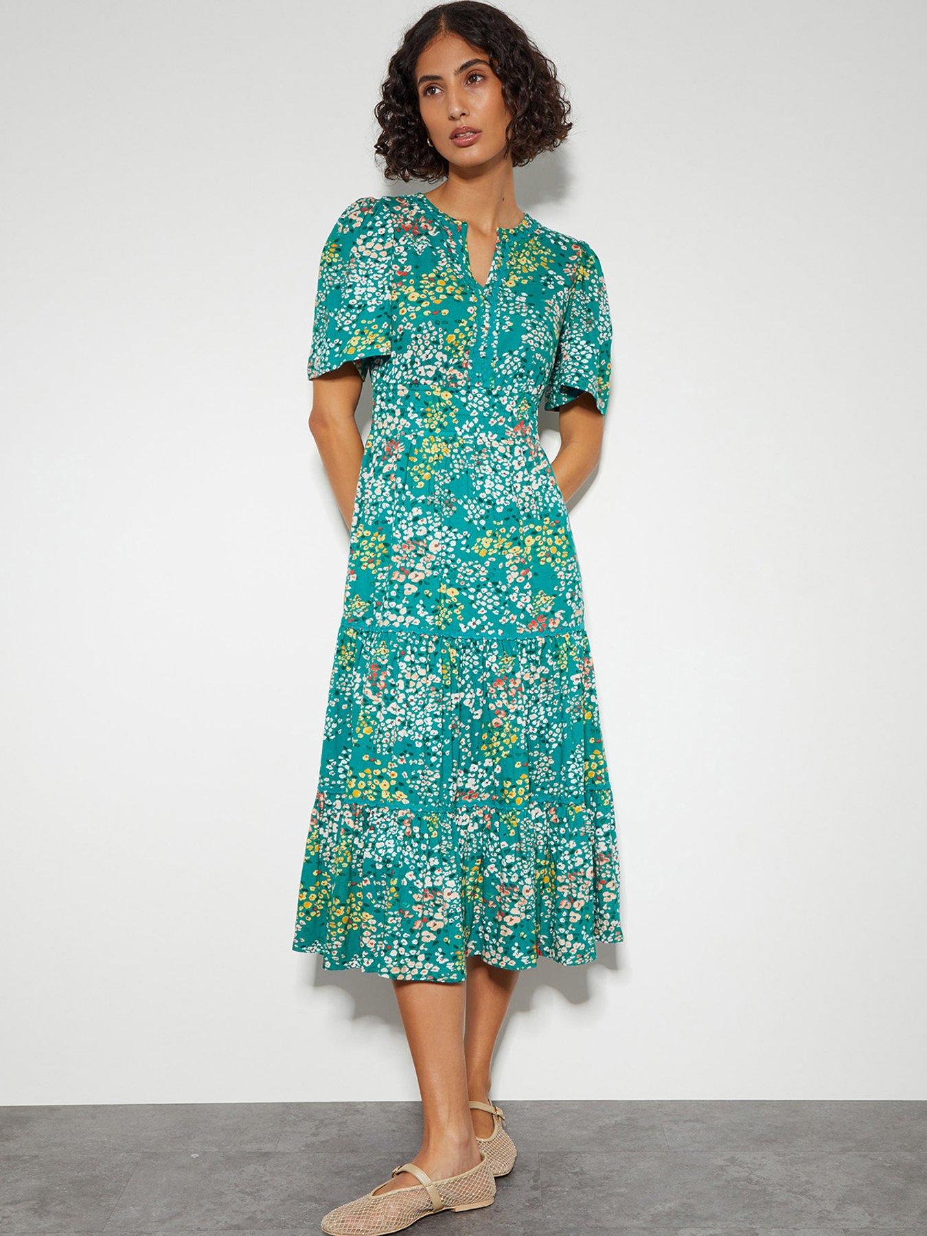 Monsoon Micola Print Tier Dress Very