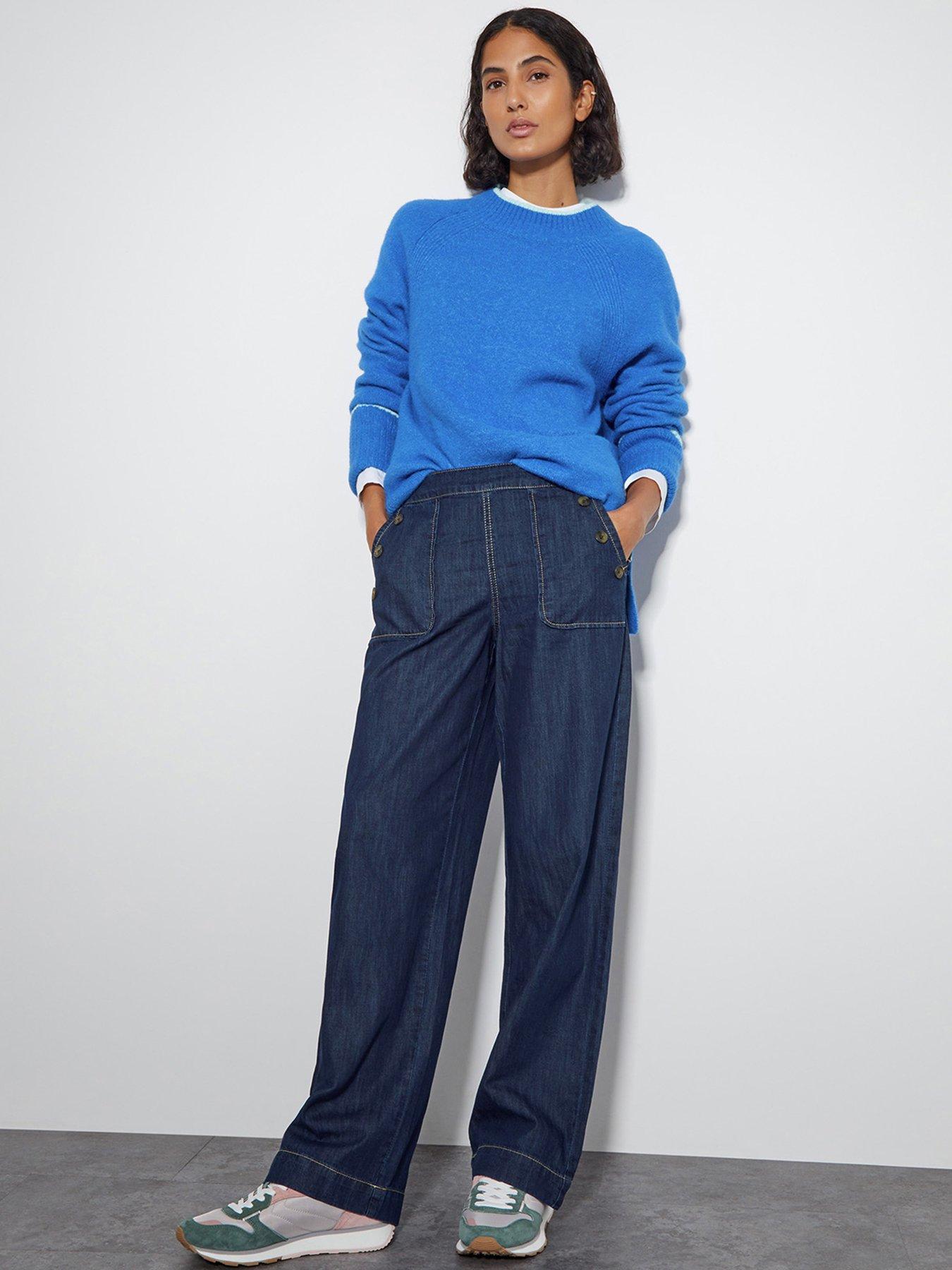 Image 5 of 5 of Monsoon Harper Jean Shorts - Blue