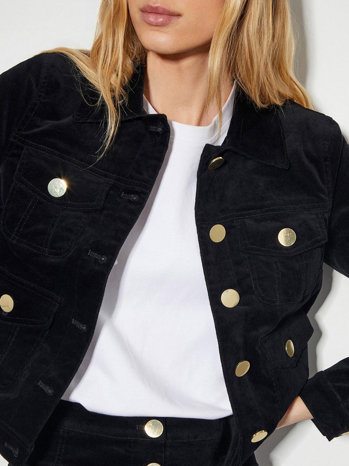 Monsoon Oriana Button Jacket Black Very