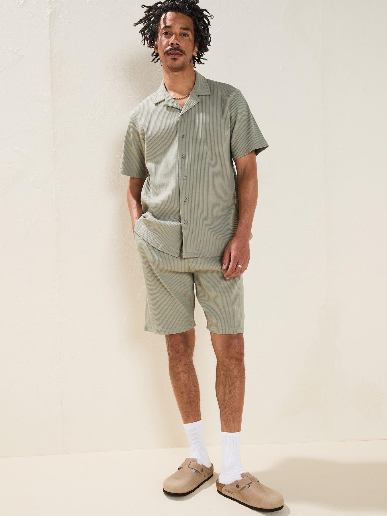 undefined Jersey Rib Shorts - Sage