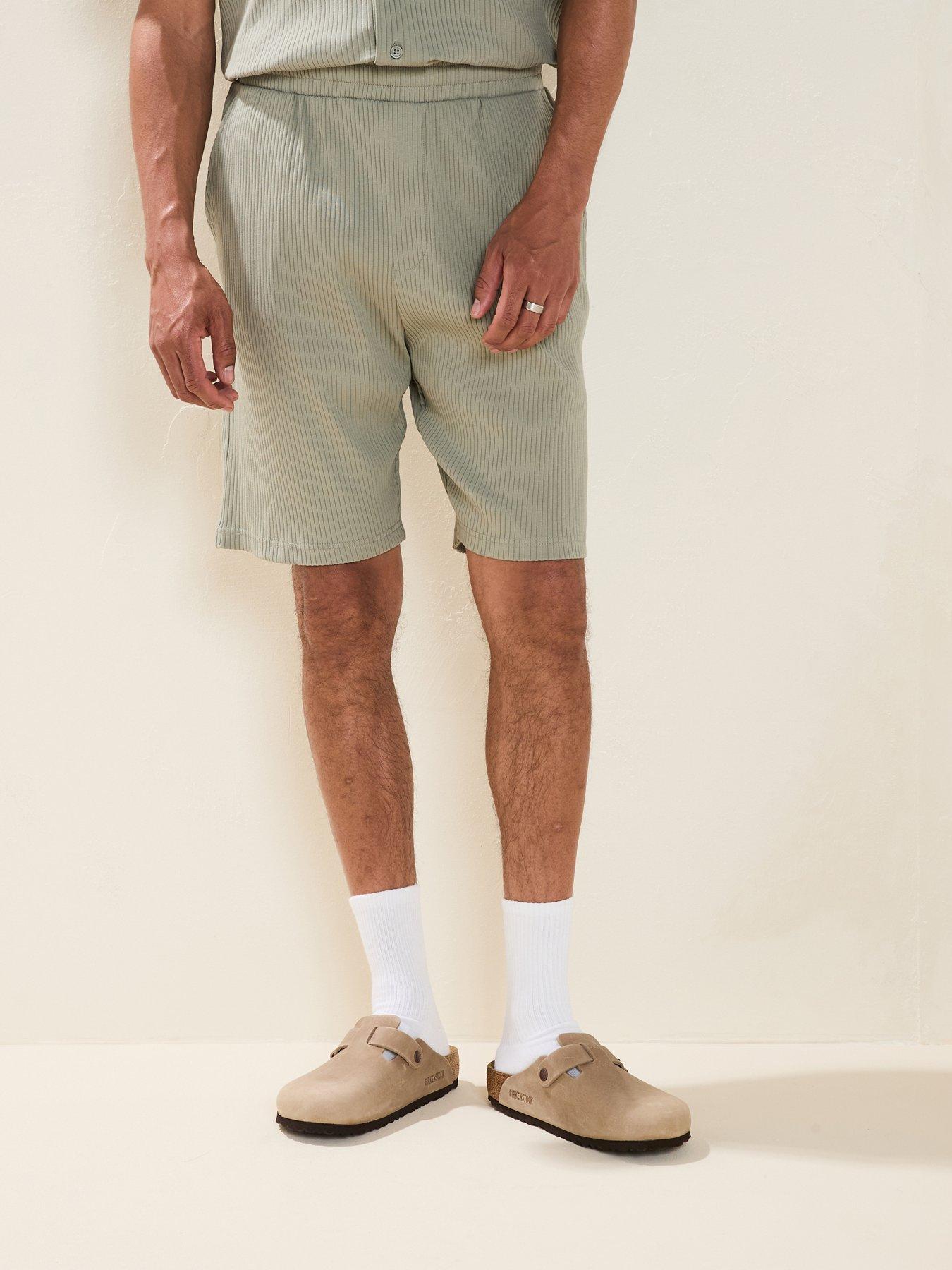 undefined Jersey Rib Shorts - Sage
