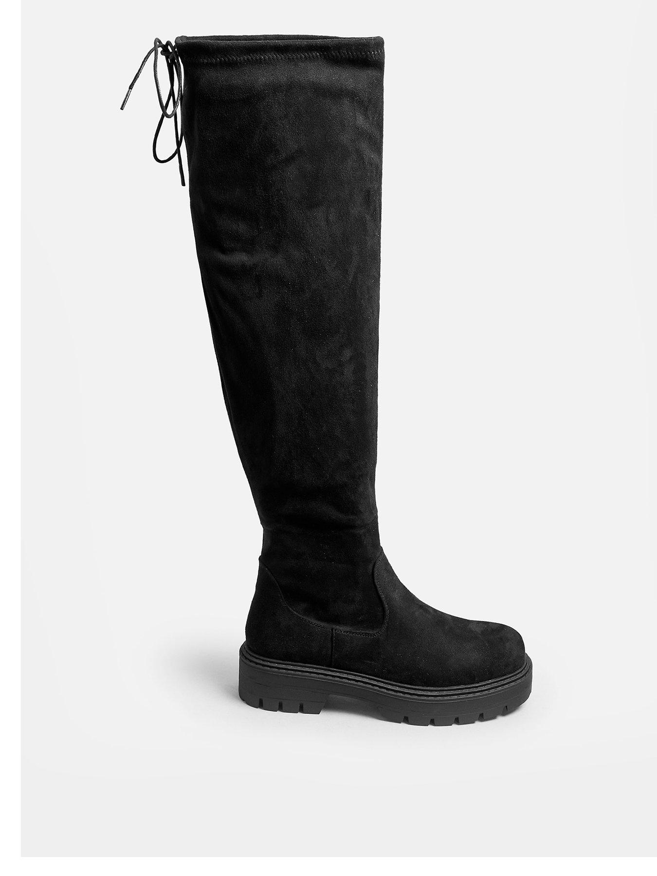 Boots Over the Knee Boots No Heel Black Shoes Boots Women Very