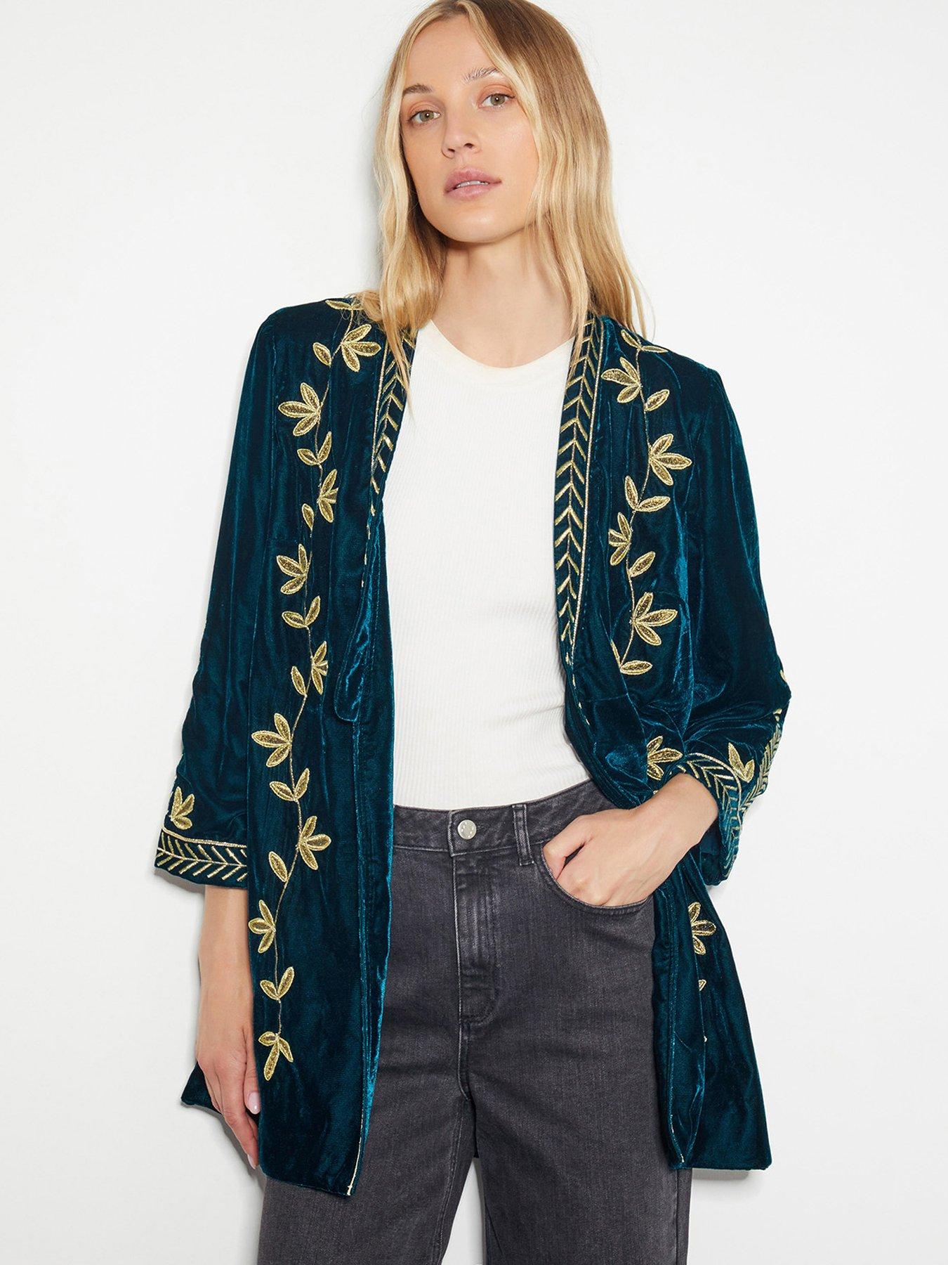 Monsoon Fiona Velvet Jacket Multi Very