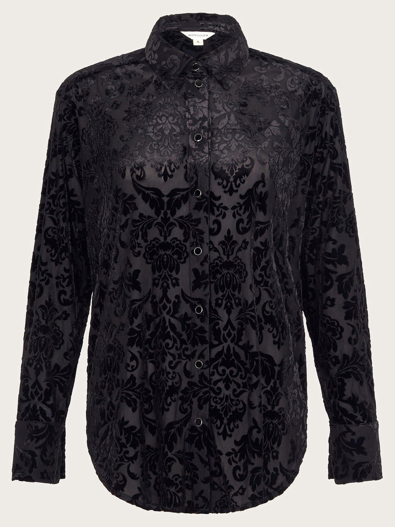 Image 5 of 5 of Monsoon Dee Devore Shirt - Black