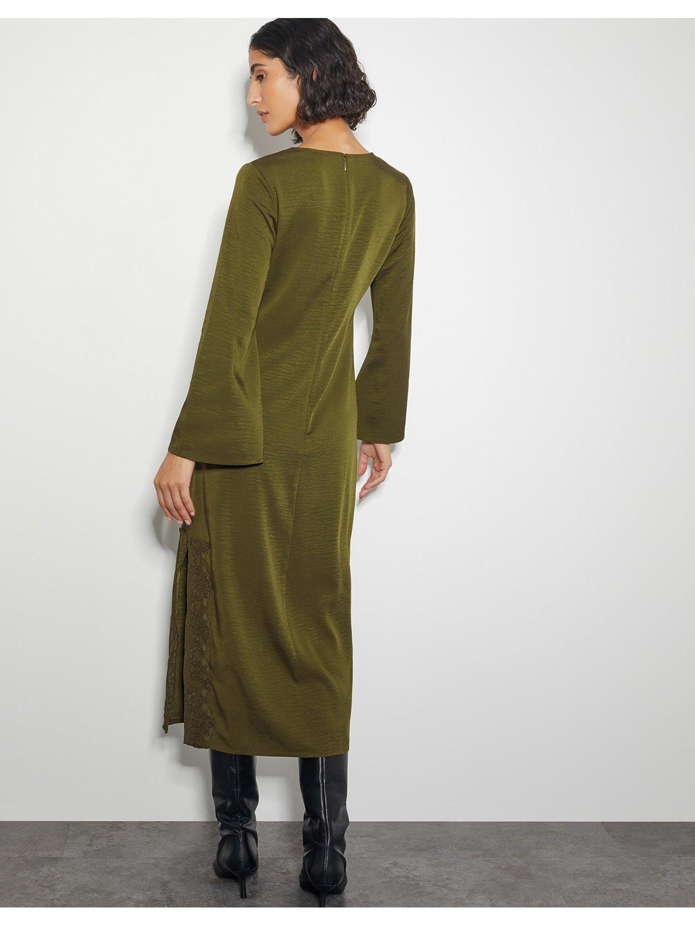Image 2 of 5 of Monsoon Nyla Column Dress - Green