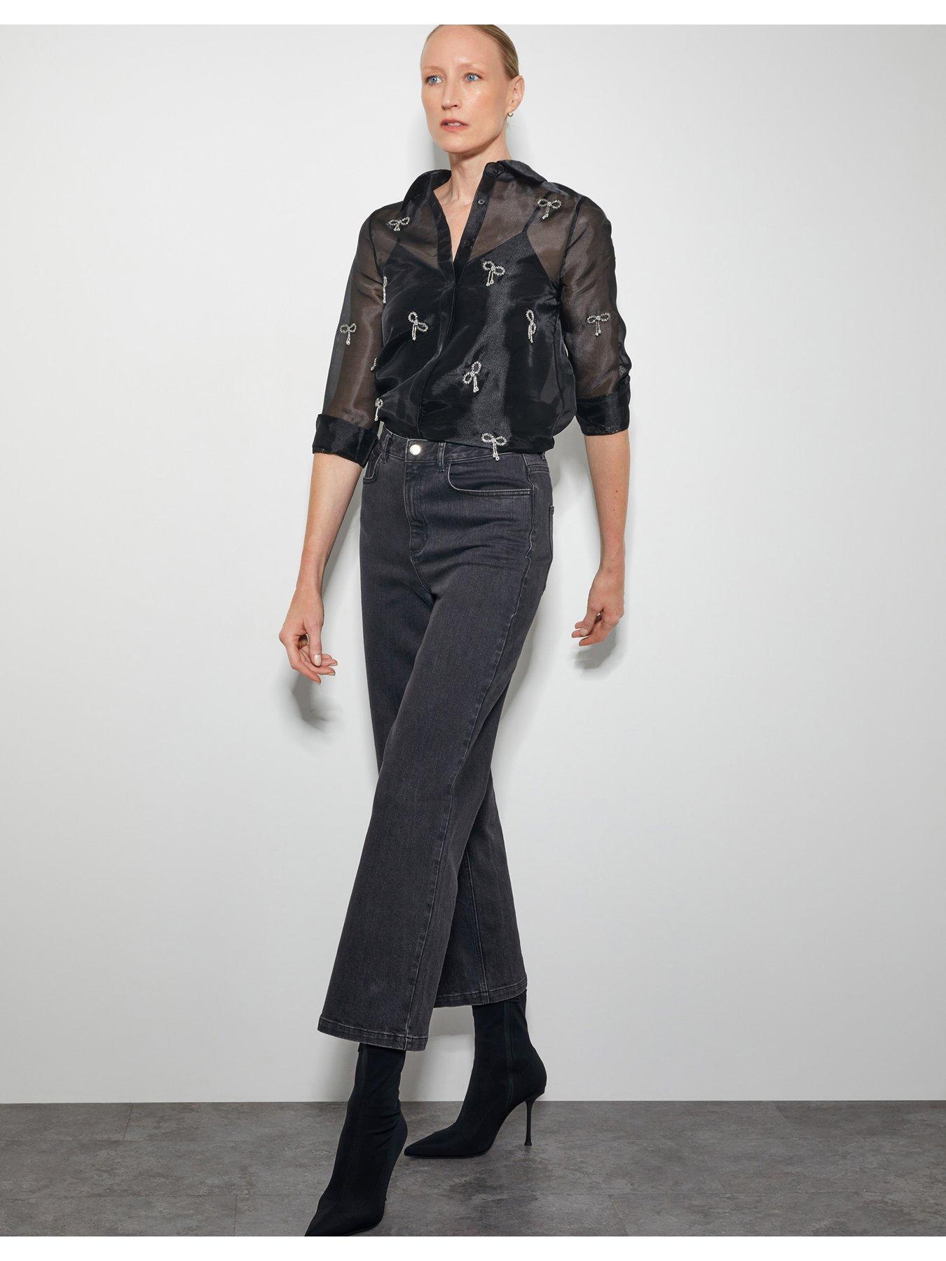 Image 4 of 5 of Monsoon Betty Bow Blouse - Black