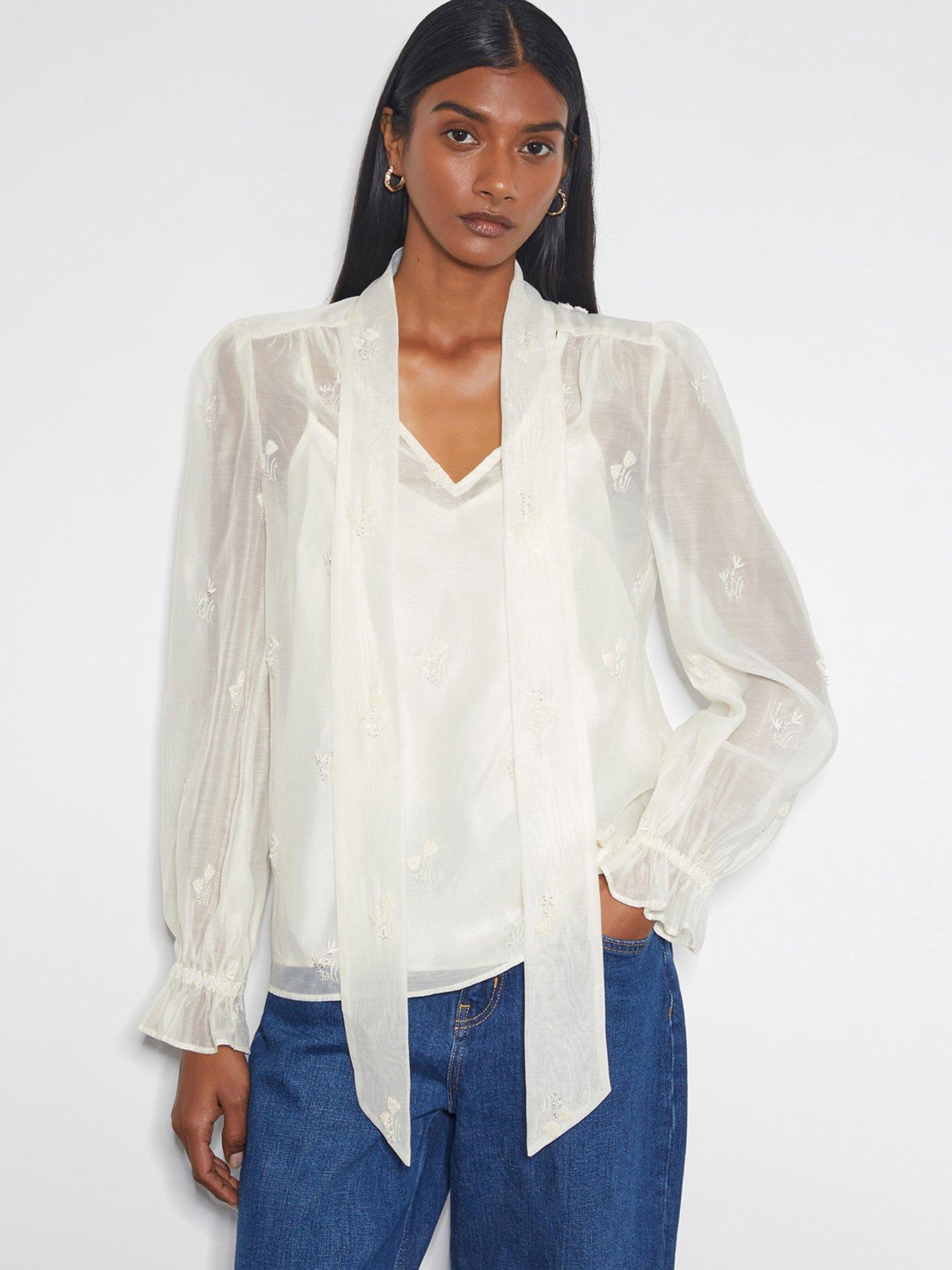 Image 1 of 4 of Monsoon Mae Blouse - Cream